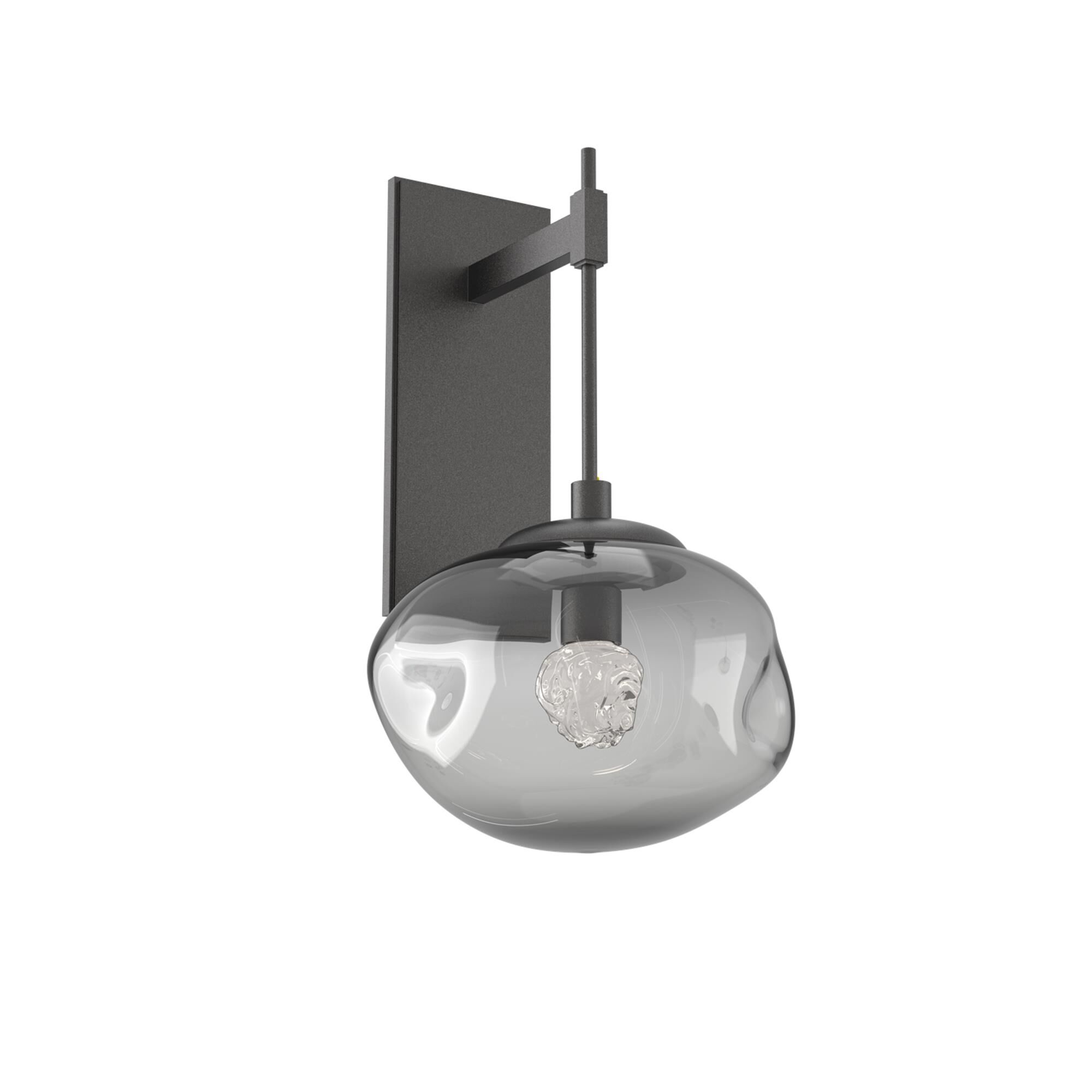 Shown in Graphite finish and Floret Inner And Smoke Outer glass