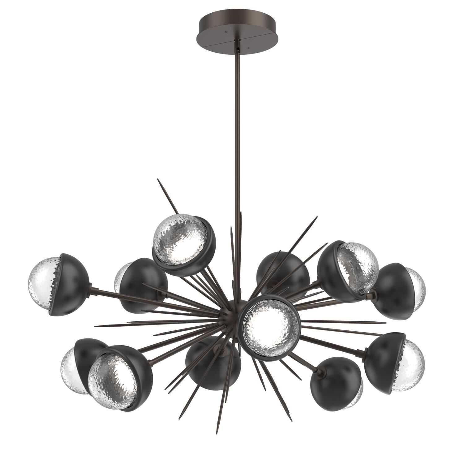 Shown in Flat Bronze finish and Clear glass and Matte Black accent