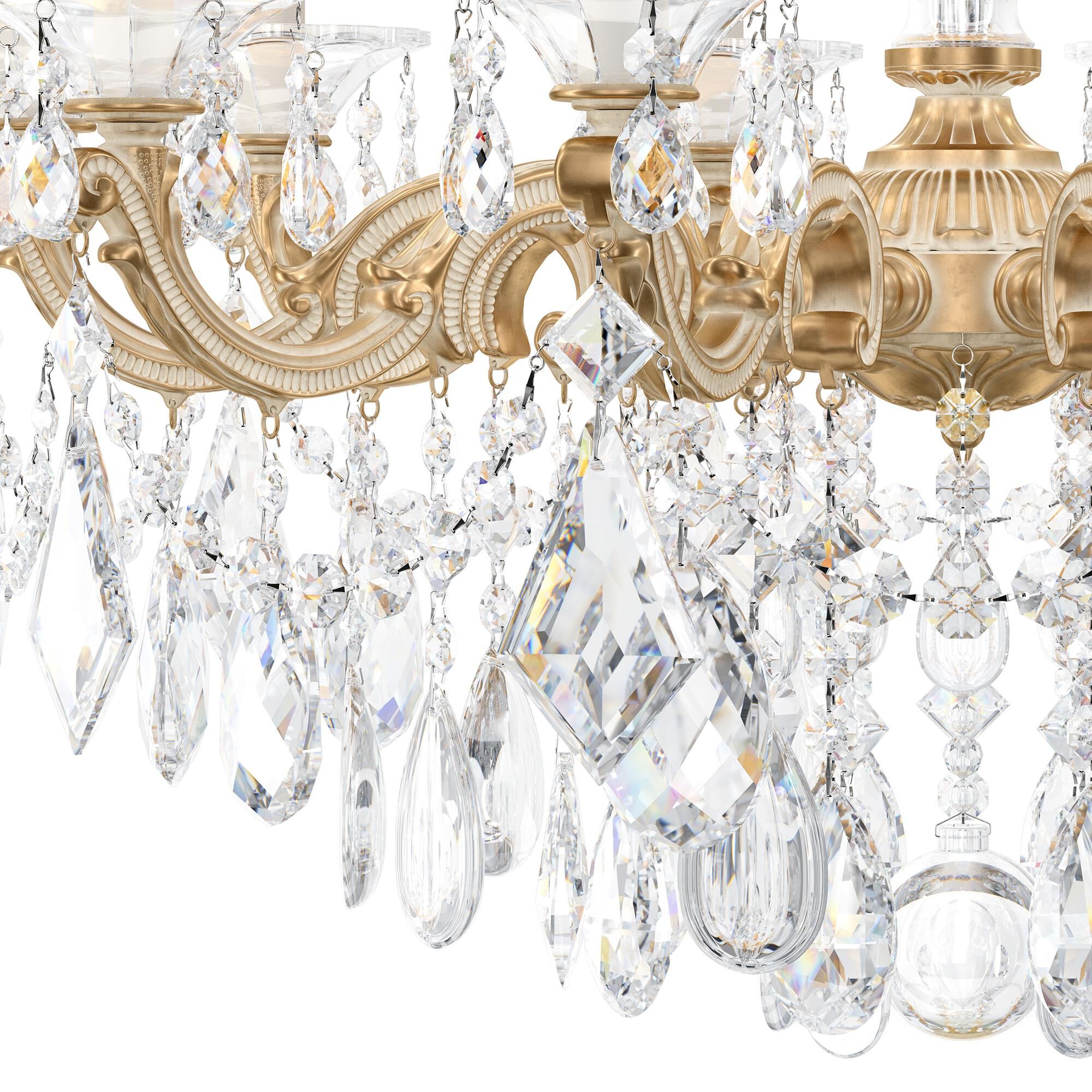 Shown in Parchment Gold finish and Clear Heritage crystal
