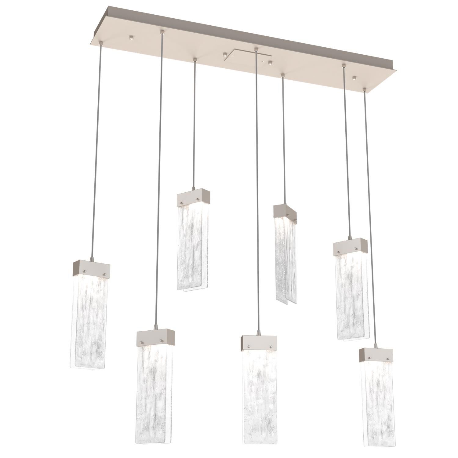 Shown in Metallic Beige Silver finish and Clear Granite glass