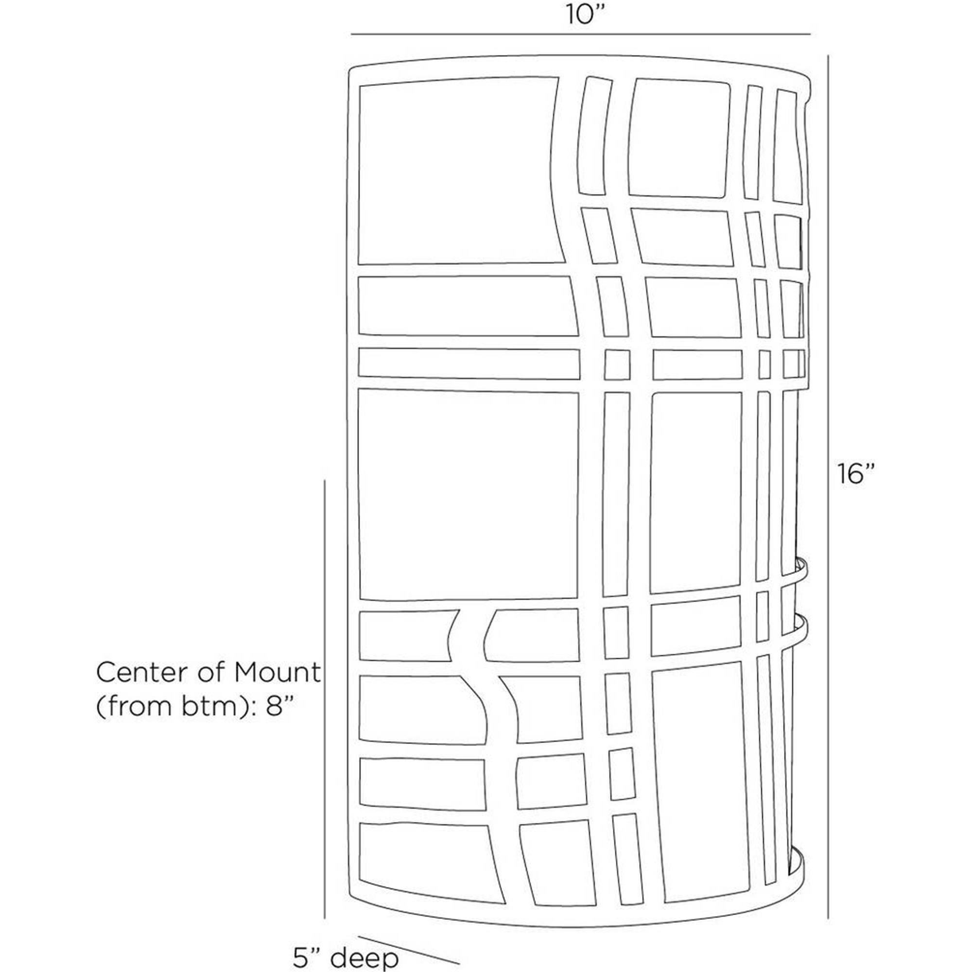 Elmwood 16 Inch Outdoor Wall Lamp by Arteriors Home