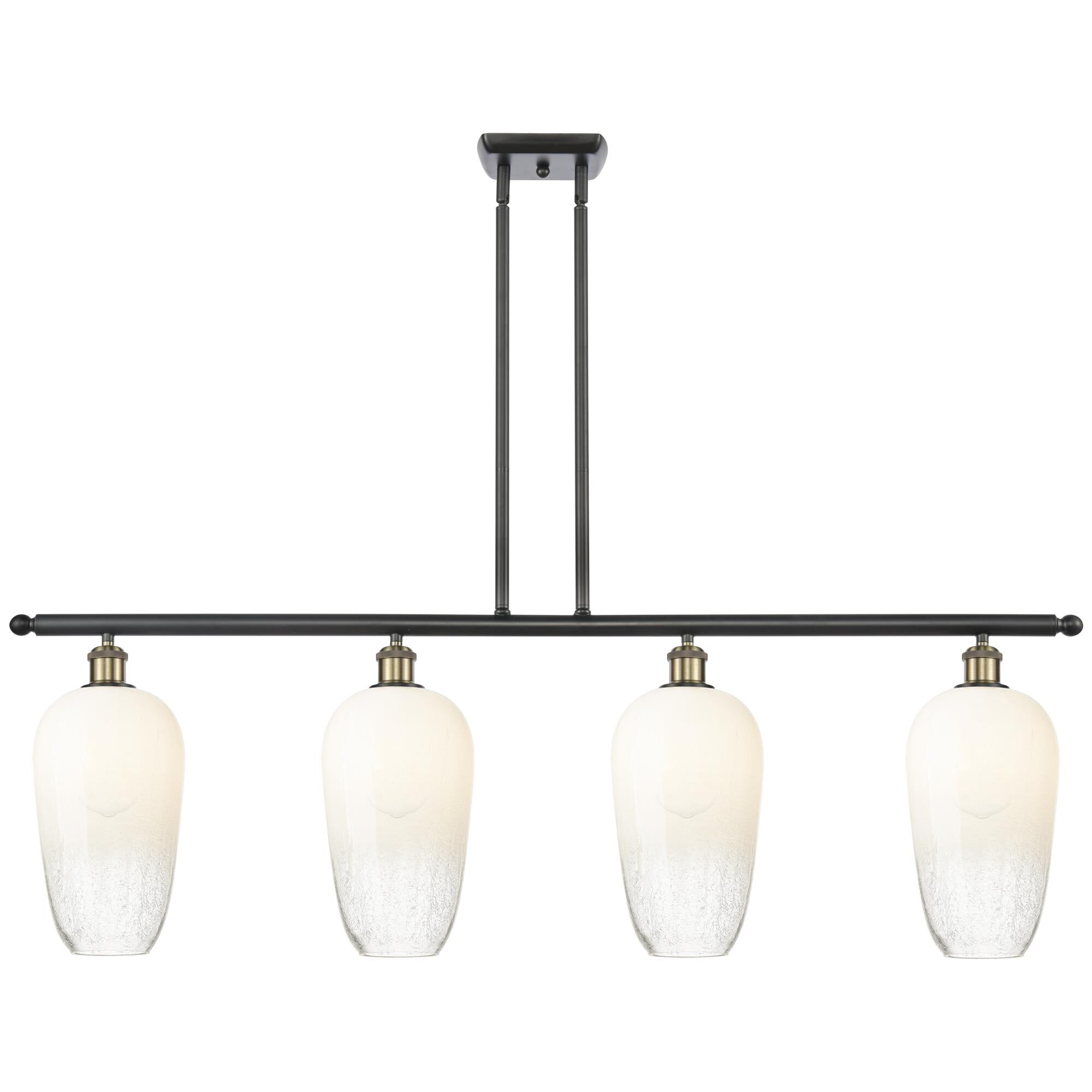 Shown in Black Antique Brass finish and Opal glass
