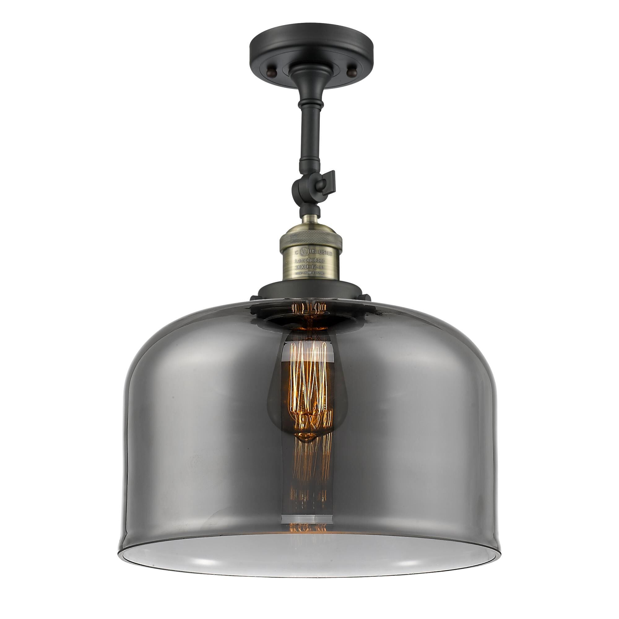 Bruno Marashlian Bell 12 Inch 1 Light Semi Flush Mount,