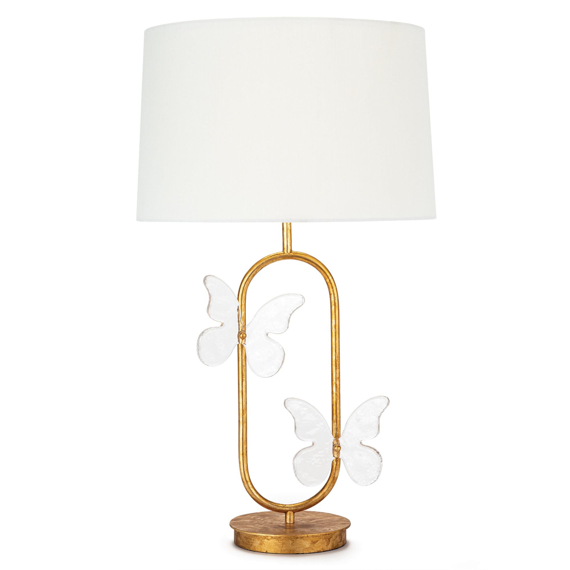 Shown in Gold Leaf finish and Linen shade