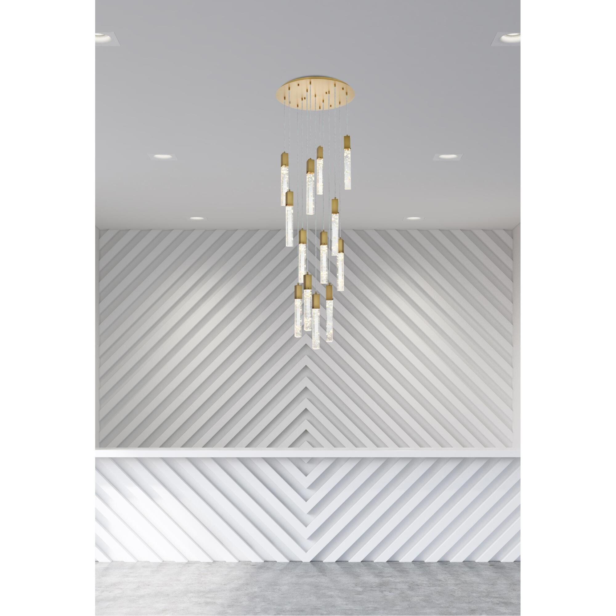 Aurora 30 Inch Multi Light Pendant by Elegant Lighting