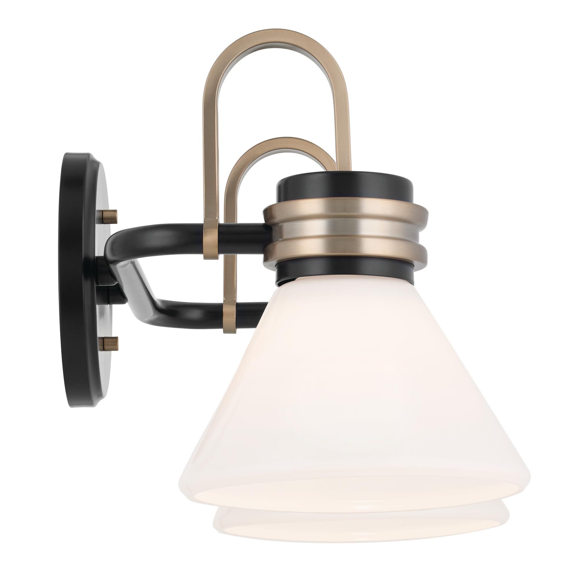 Shown in Black finish and Opal glass
