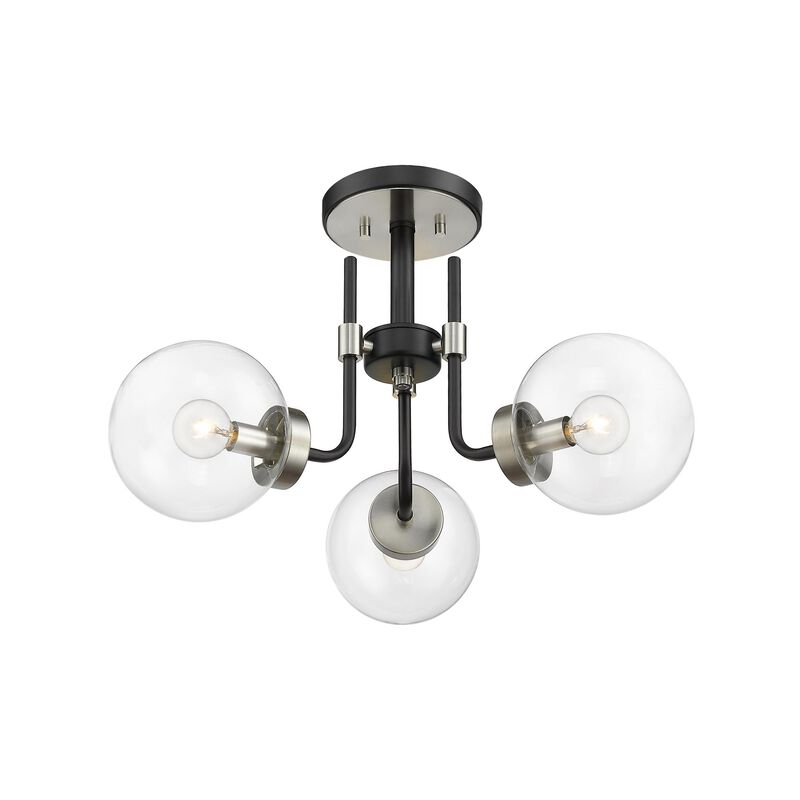 Parsons 22 Inch 3 Light Semi Flush Mount by Z-Lite