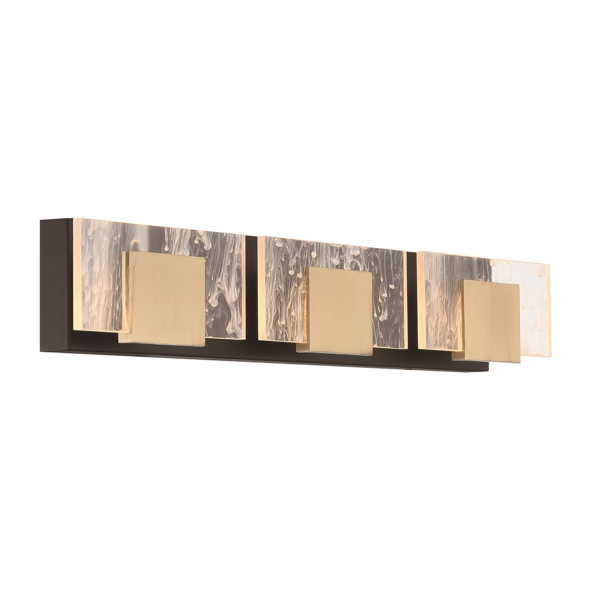 Shown in Black and Brass finish and Clear with Smoke Pattern Acrylic glass
