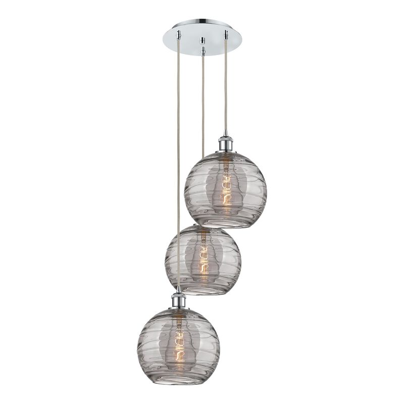 Bruno Marashlian Athens Deco Swirl 16 Inch 3 Light Multi Light Pendant by Innovations Lighting