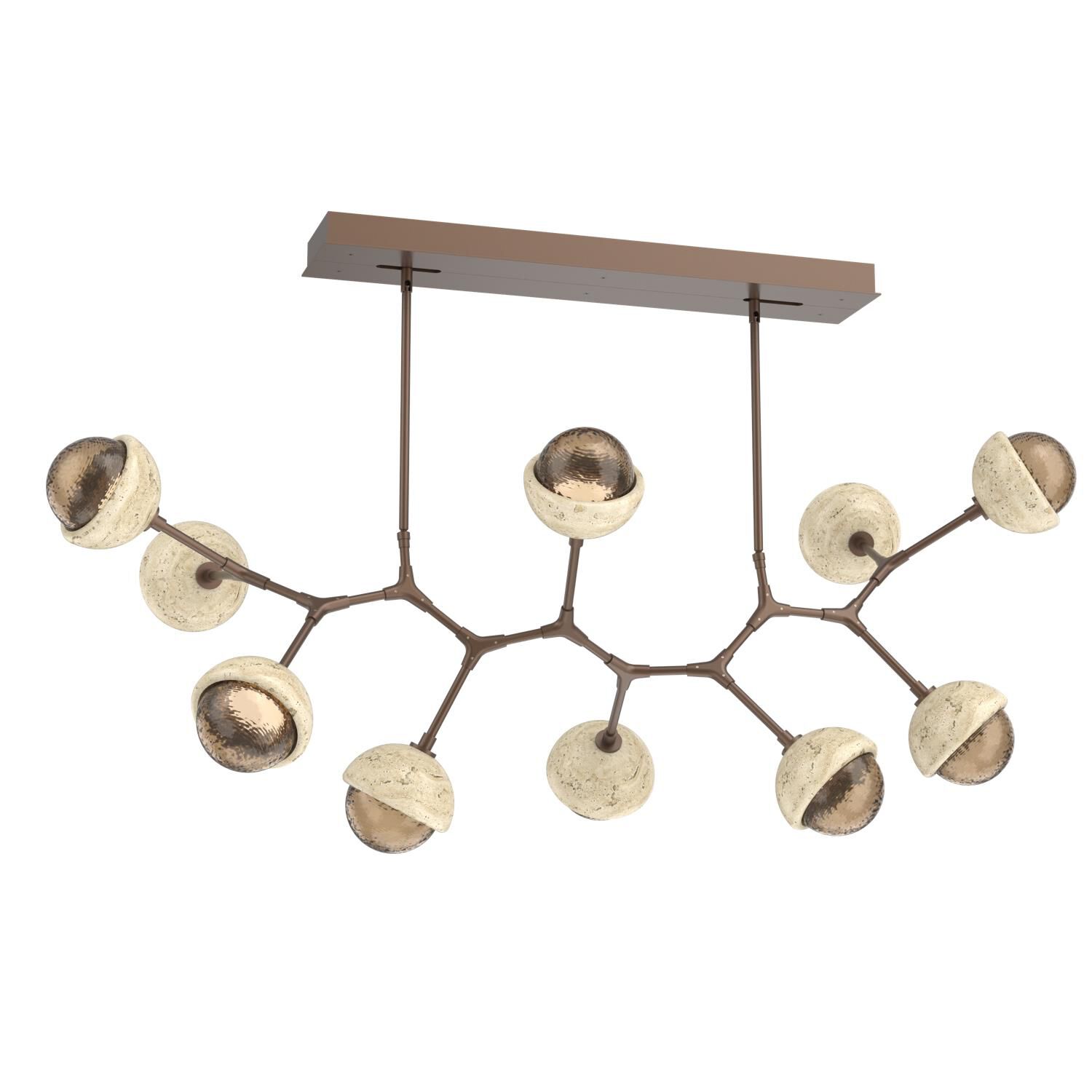 Levi Wilson Cabochon 56 Inch Linear Suspension Light by Hammerton Studio