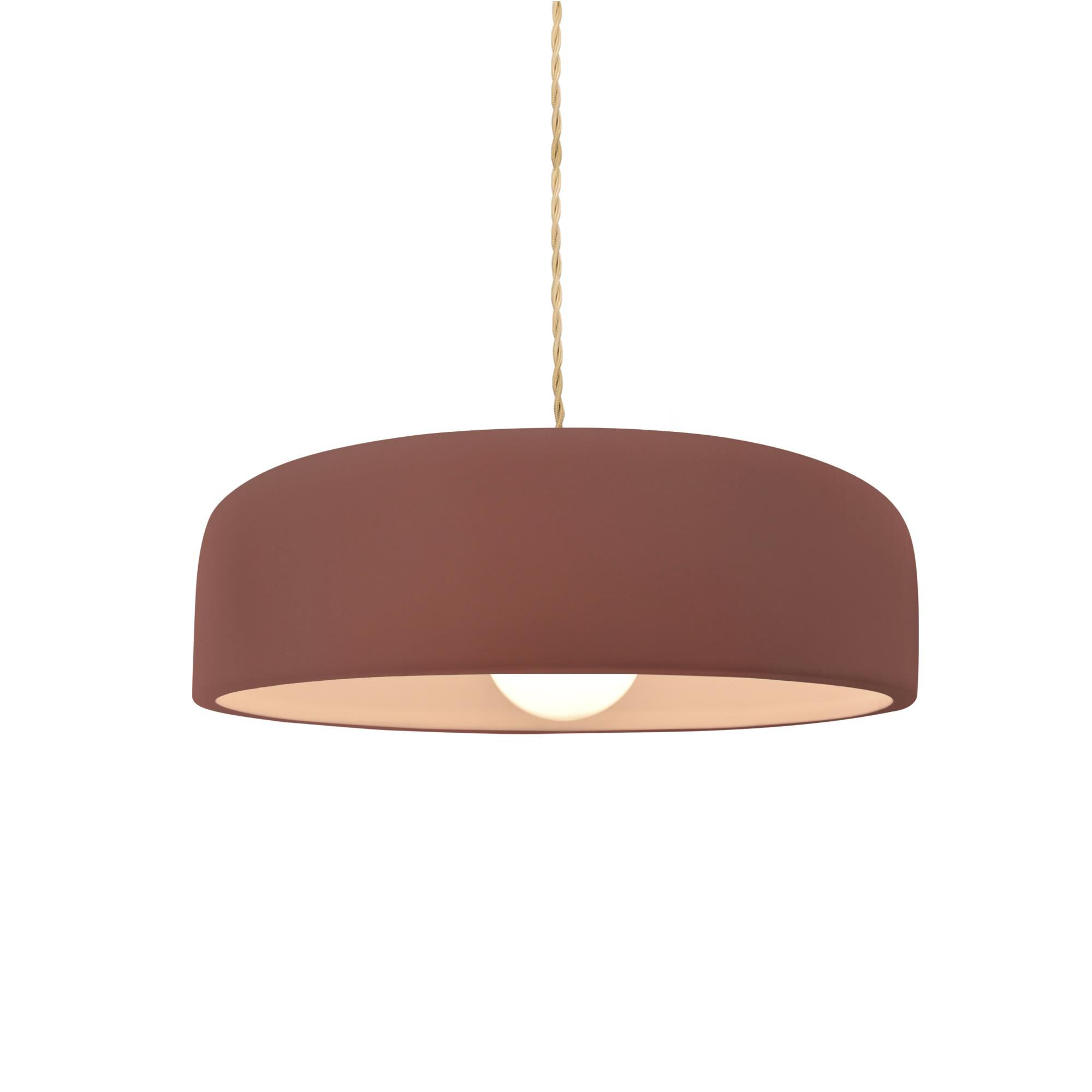 Shown in Brushed Nickel finish and Canyon Clay shade