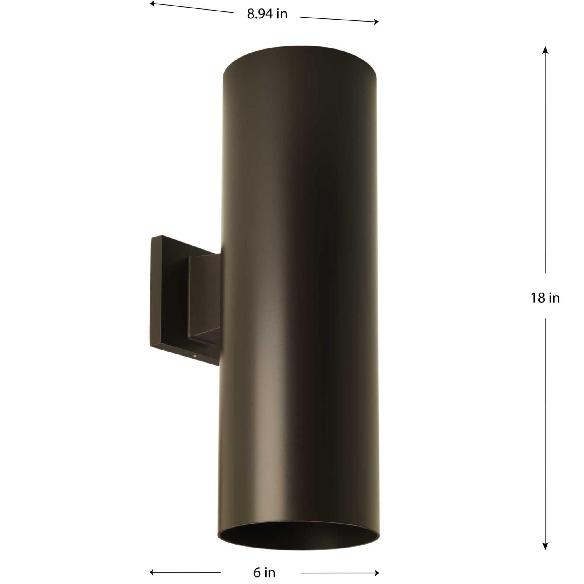 6in Cyl Rnds 18 Inch Tall 2 Light Outdoor Wall Light by Progress Lighting