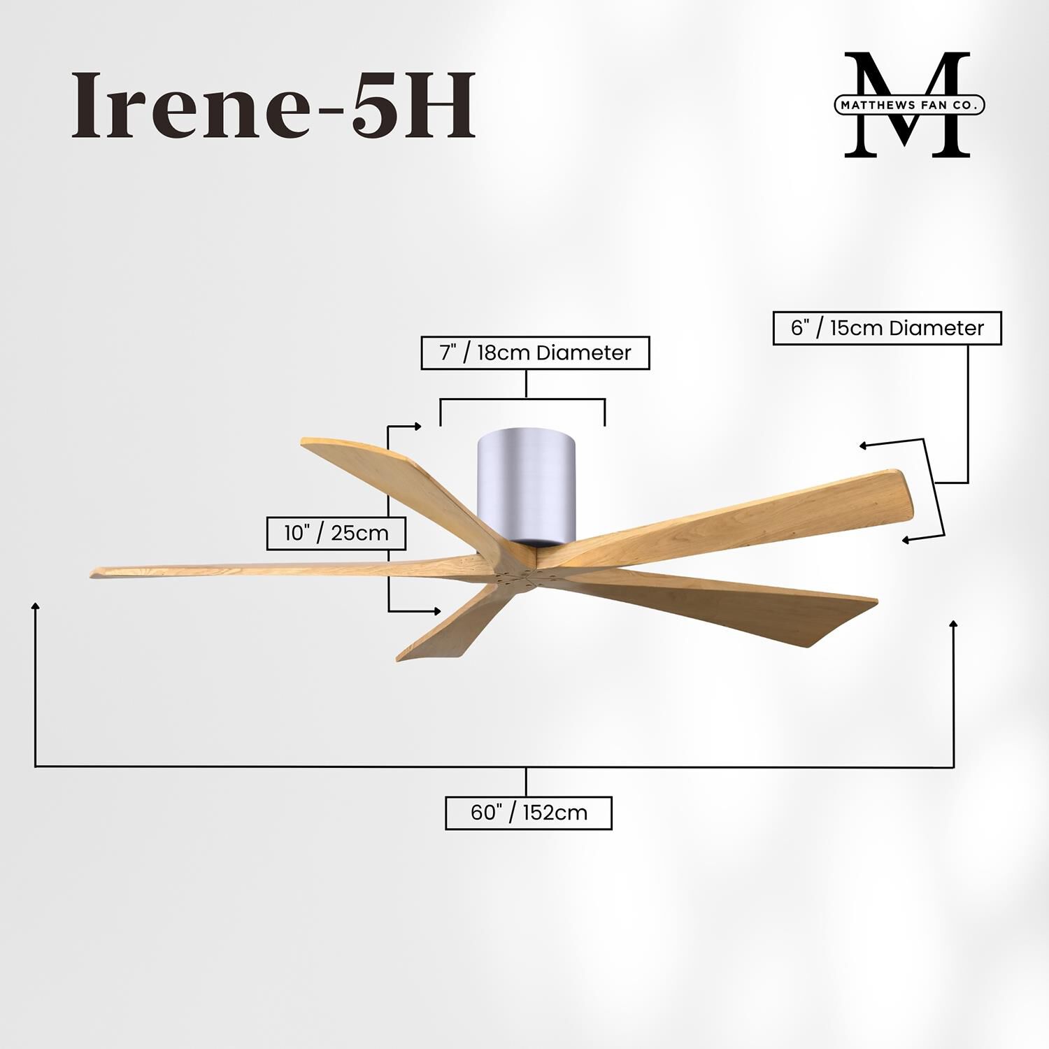 Irene 60 Inch Flush Mount Fan by Matthews Fan Company