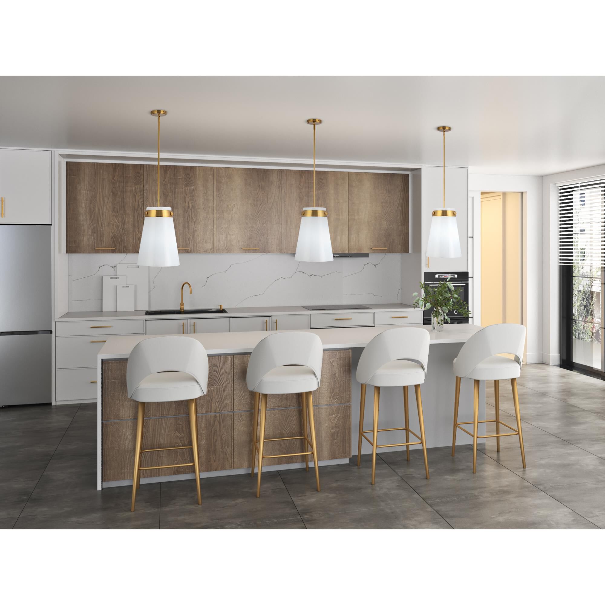 Shown in Brushed Brass finish