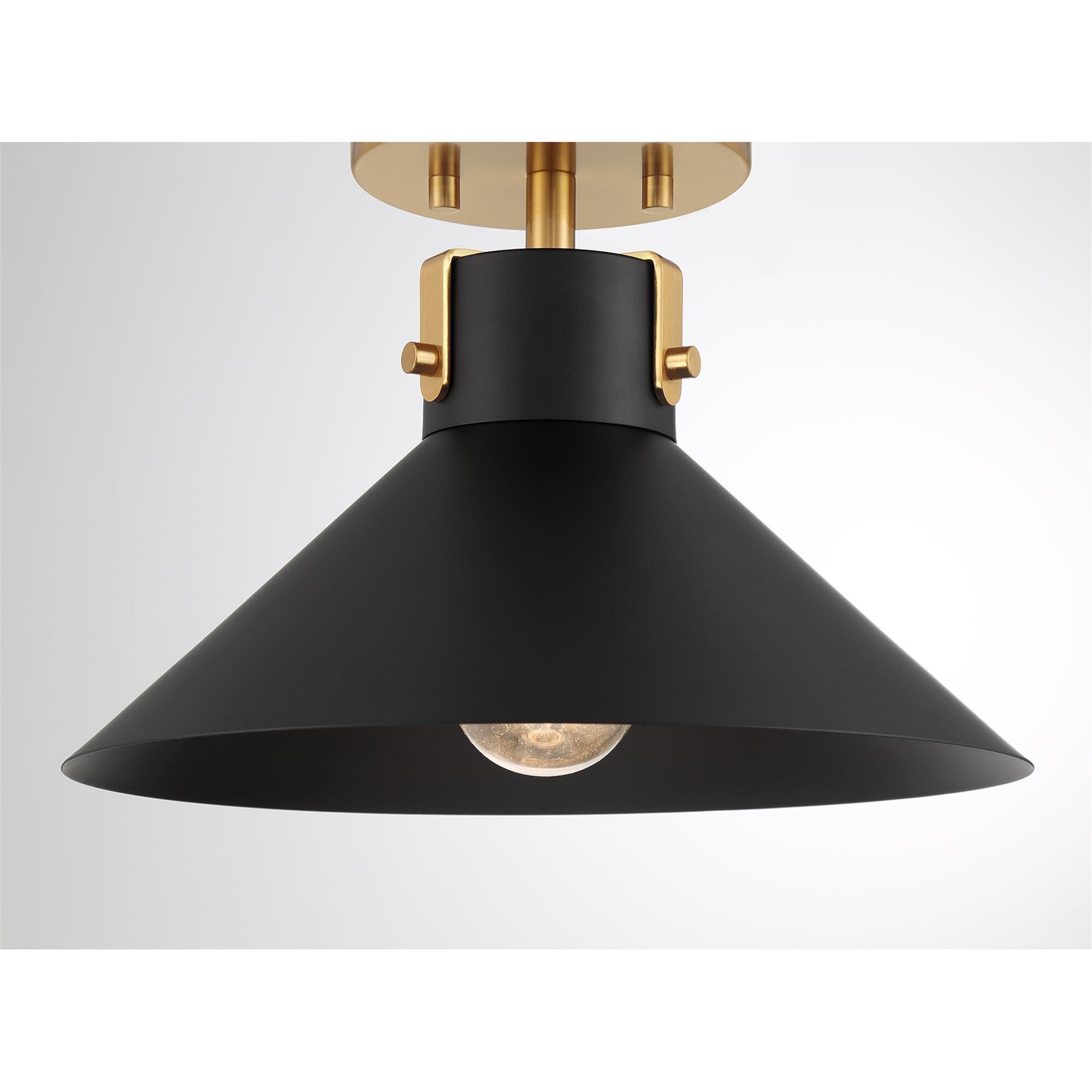 Shown in Matte Black and Natural Brass finish