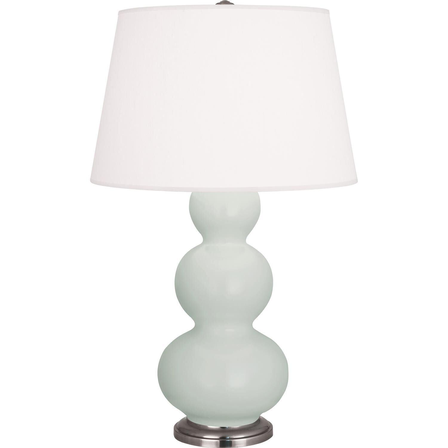 Shown in Matte Celadon finish and Pearl shade and Antique Silver accent