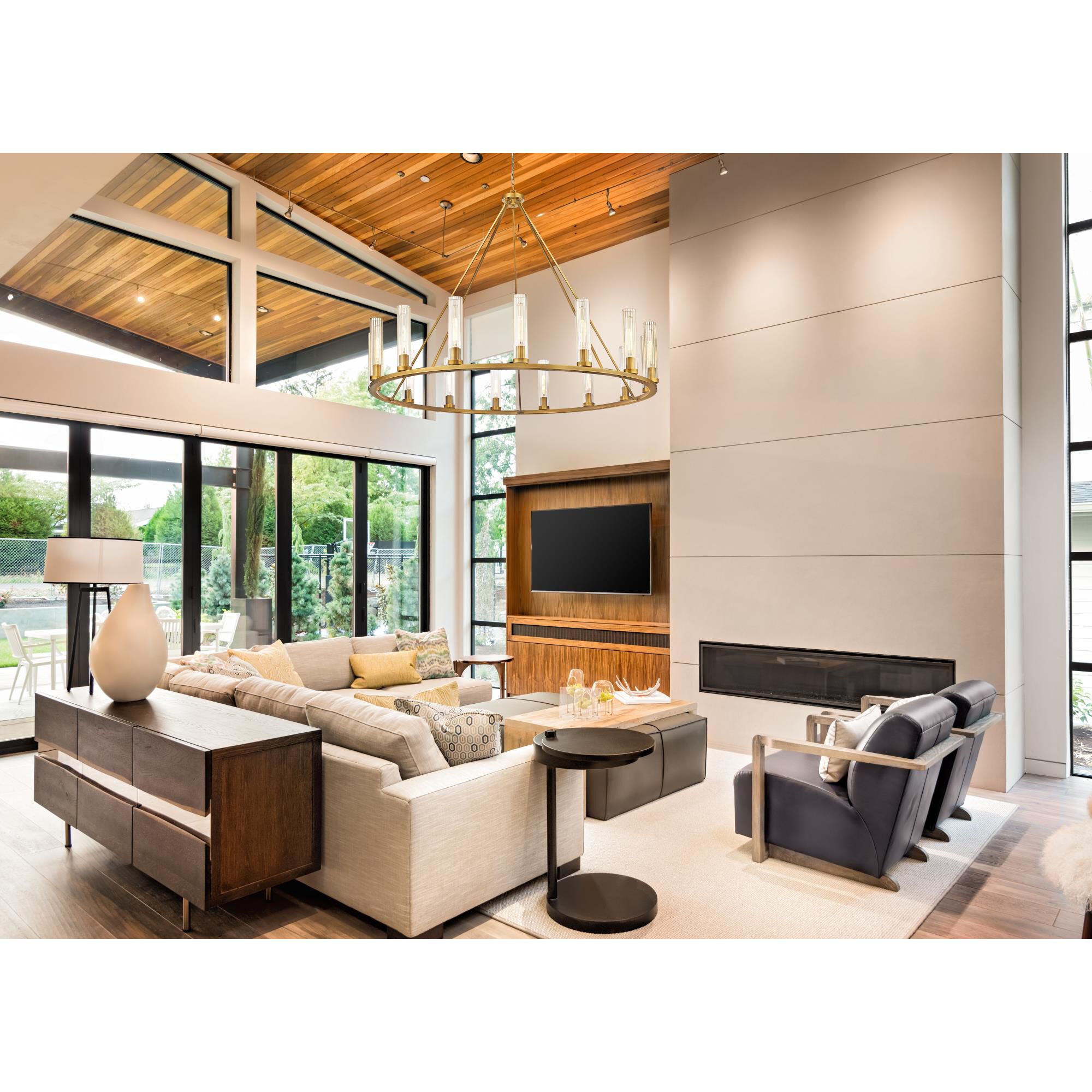 Shown in Rubbed Brass finish and Clear glass and No Shade shade