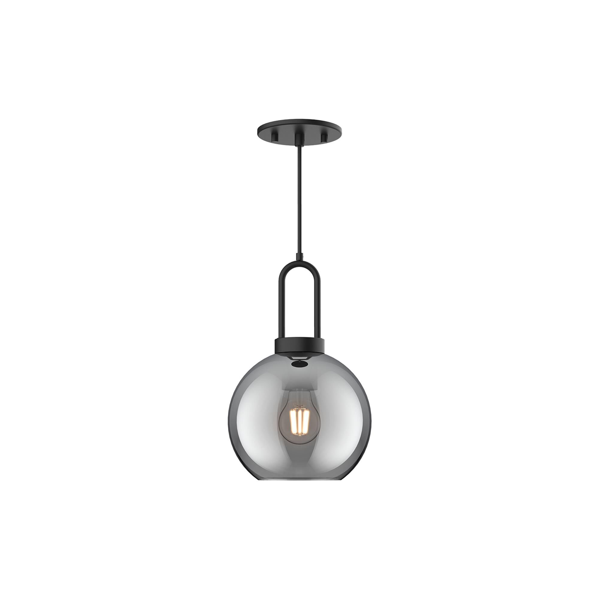 Shown in Matte Black finish and Smoked Solid glass