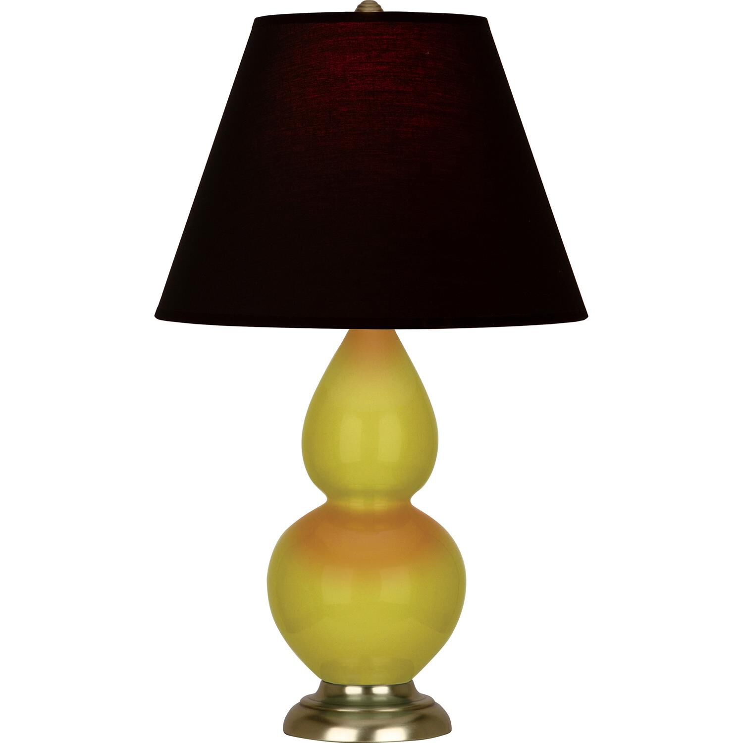 Shown in Citron finish and Ink Black with Rose Red Lining shade and Antique Brass accent