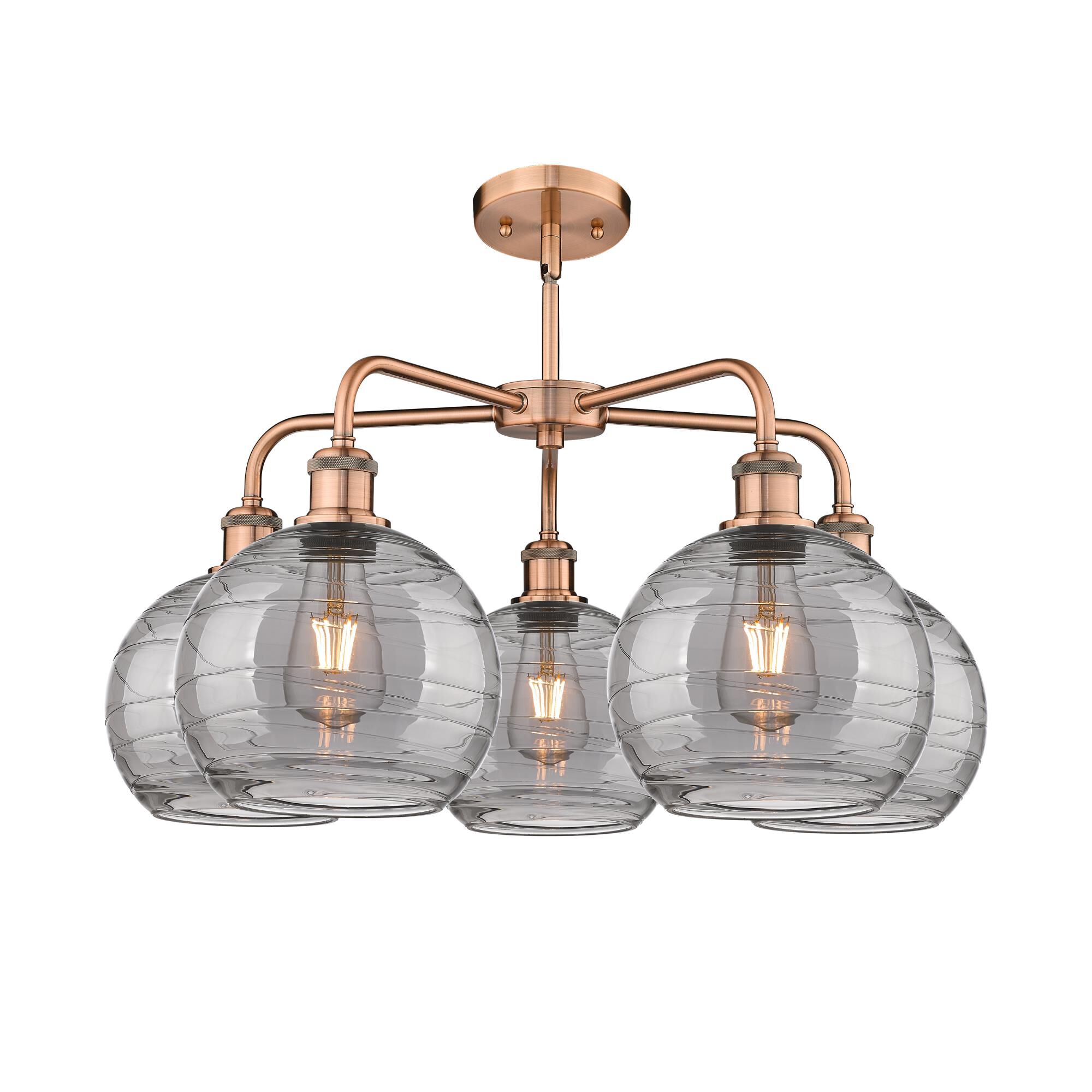 Bruno Marashlian Athens Deco Swirl Chandelier by Innovations Lighting