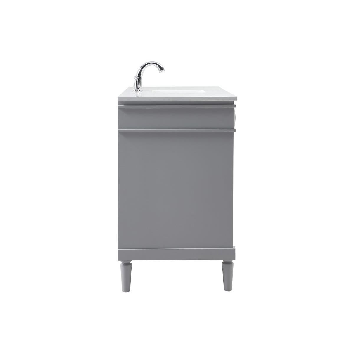 Shown in Grey finish and Single Bathroom Vanity accent