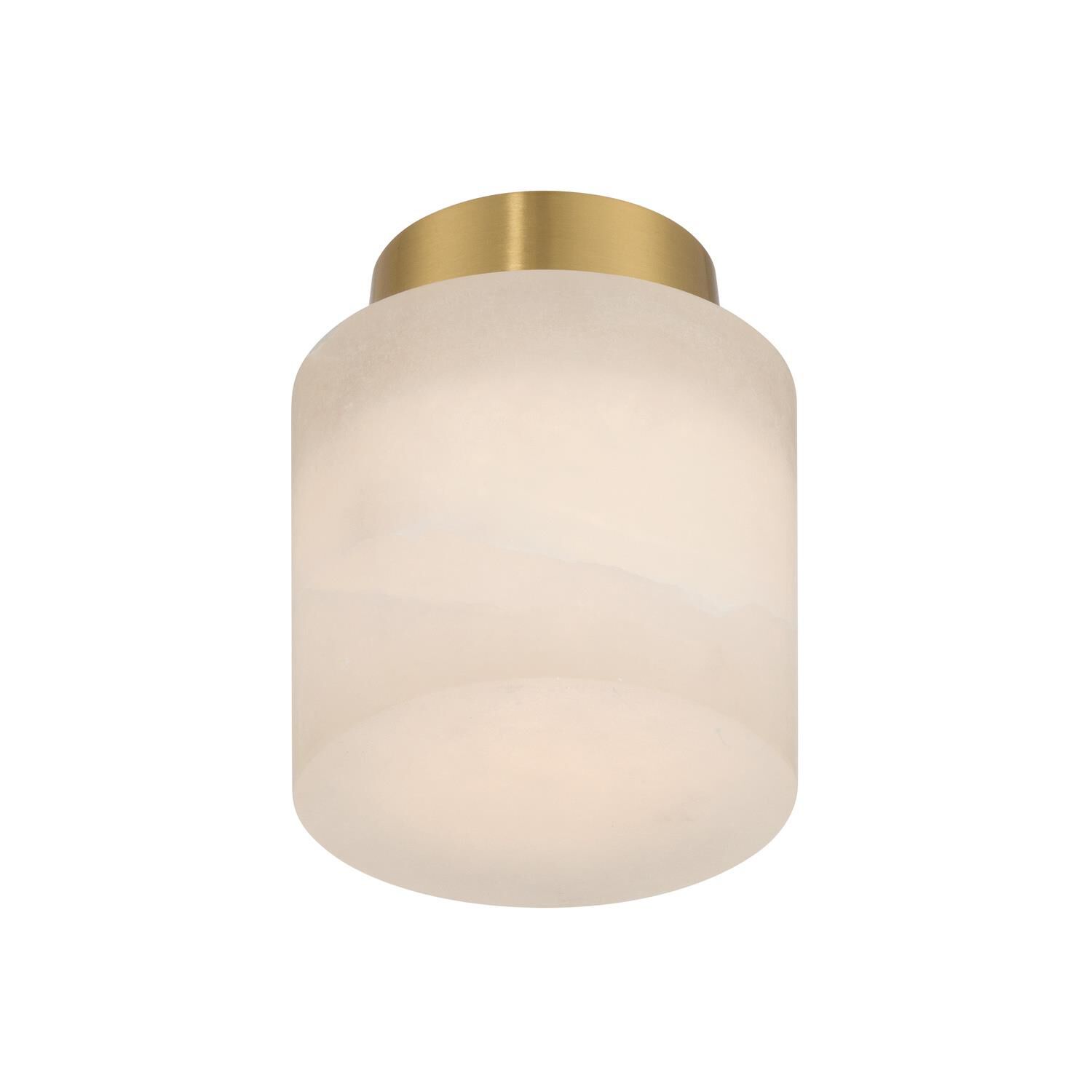Shown in Aged Brass finish and Alabaster crystal and Alabaster glass and Alabaster shade