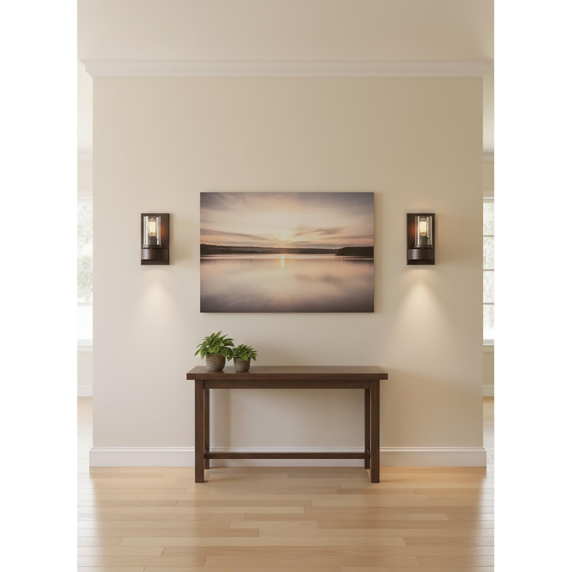 Shown in Oil Rubbed Bronze finish and Clear glass