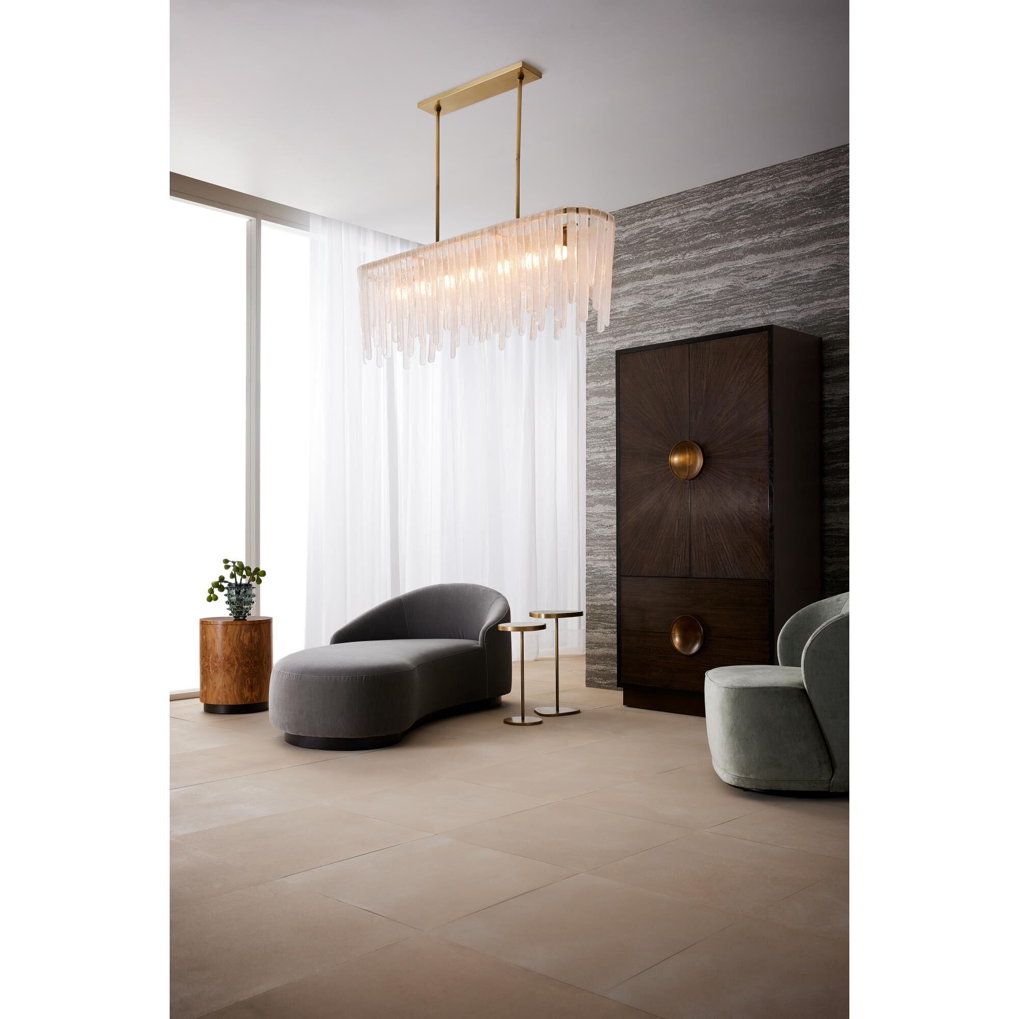 Leighton 51 Inch 7 Light Linear Suspension Light by Arteriors Home