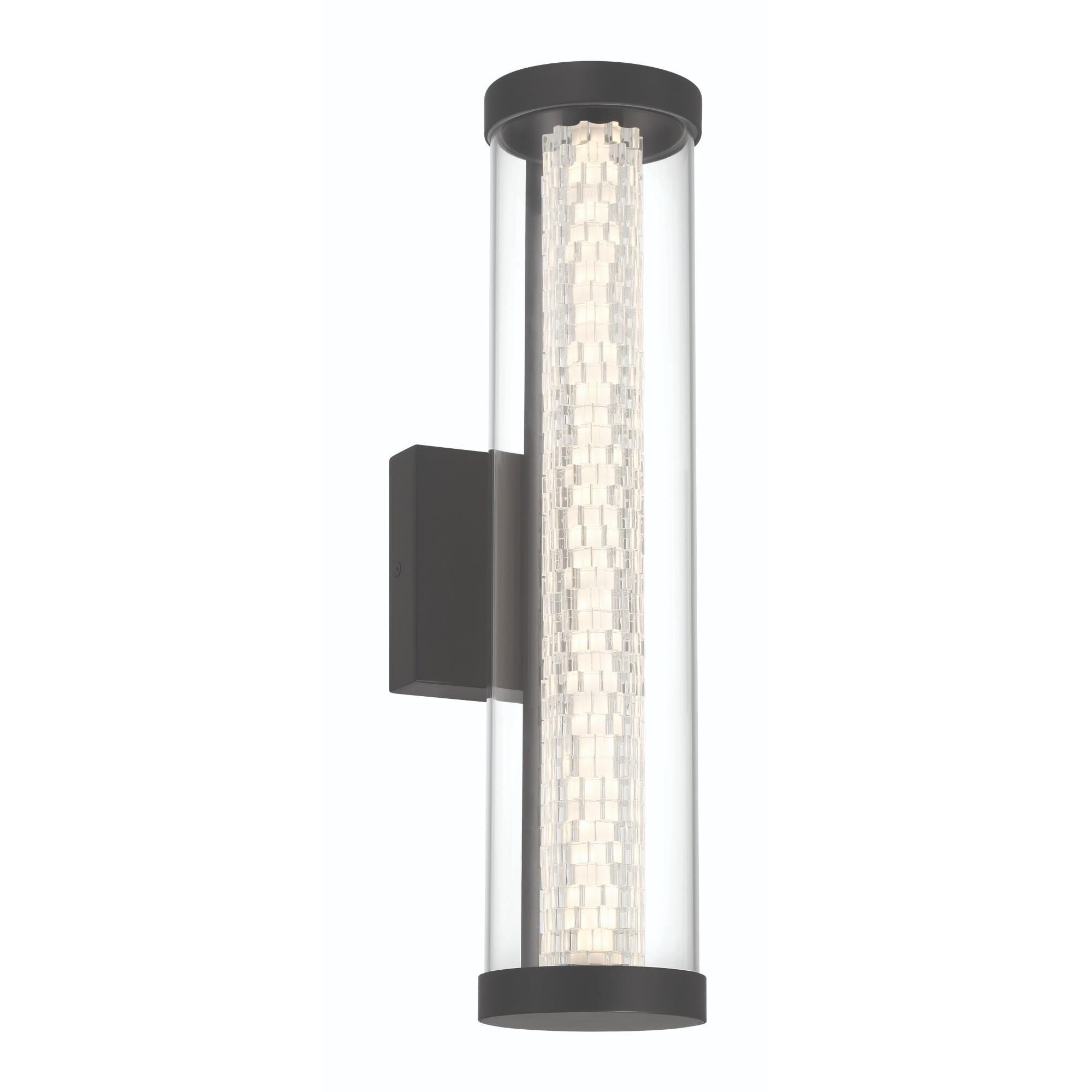 Shown in Black finish and Pitch Clear Crystal glass