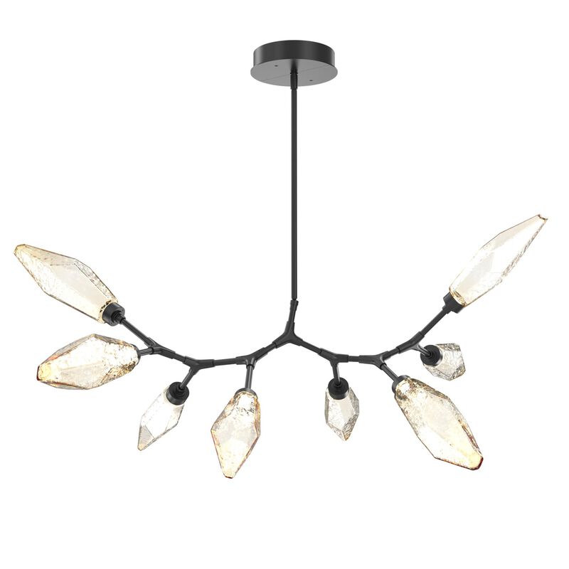 Rock Crystal 53 Inch 8 Light Linear Chandelier by Hammerton Studio