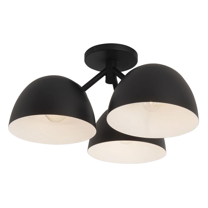 Ryan Pauly Fosso 17 Inch 3 Light Semi Flush Mount by Kuzco