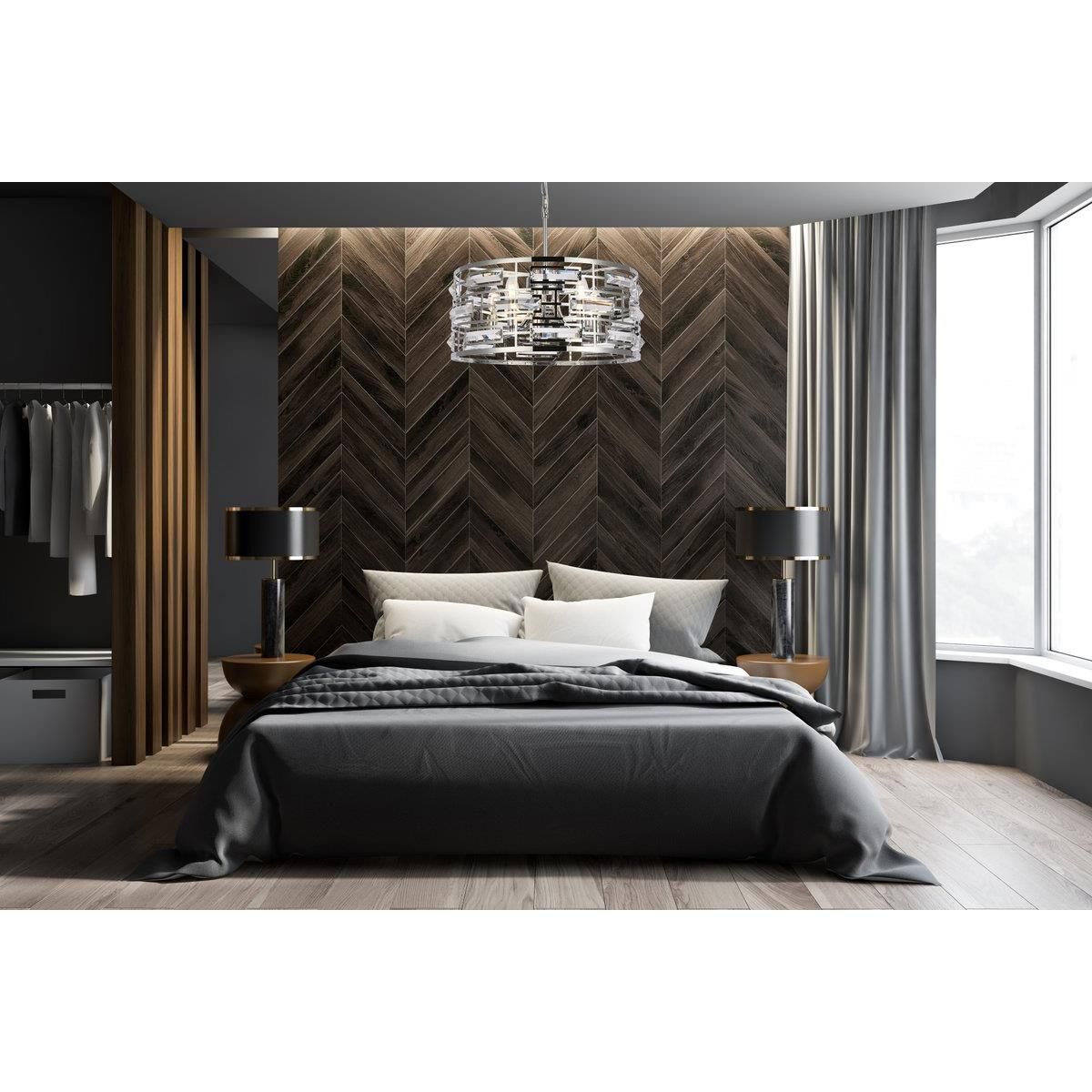 Shown in Chrome finish and Royal Cut Clear crystal