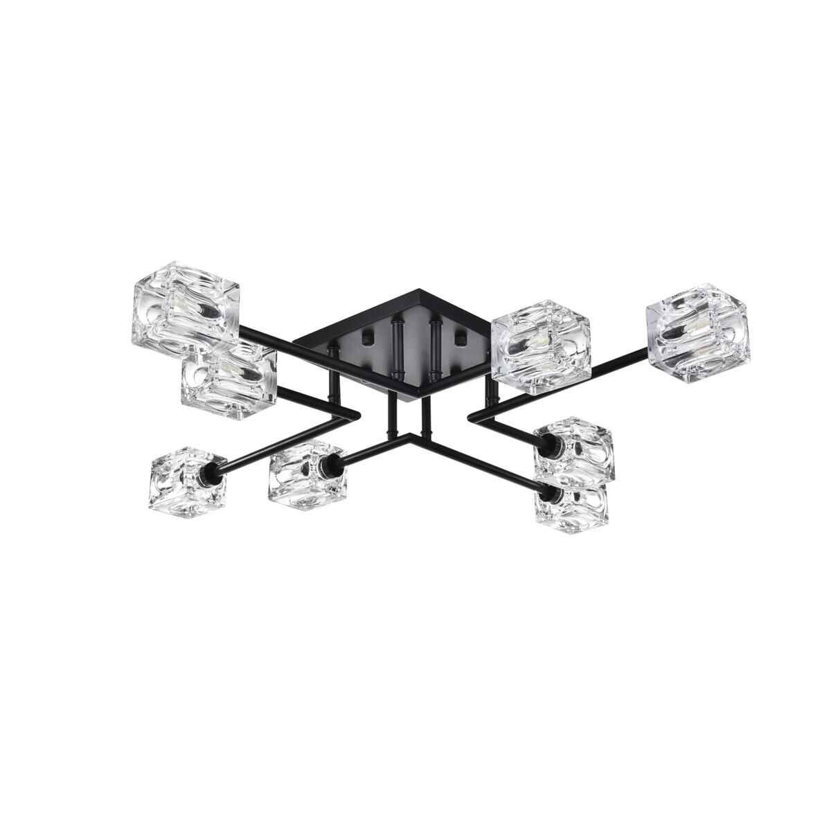 Lyra 32 Inch Semi Flush Mount by Elegant Lighting