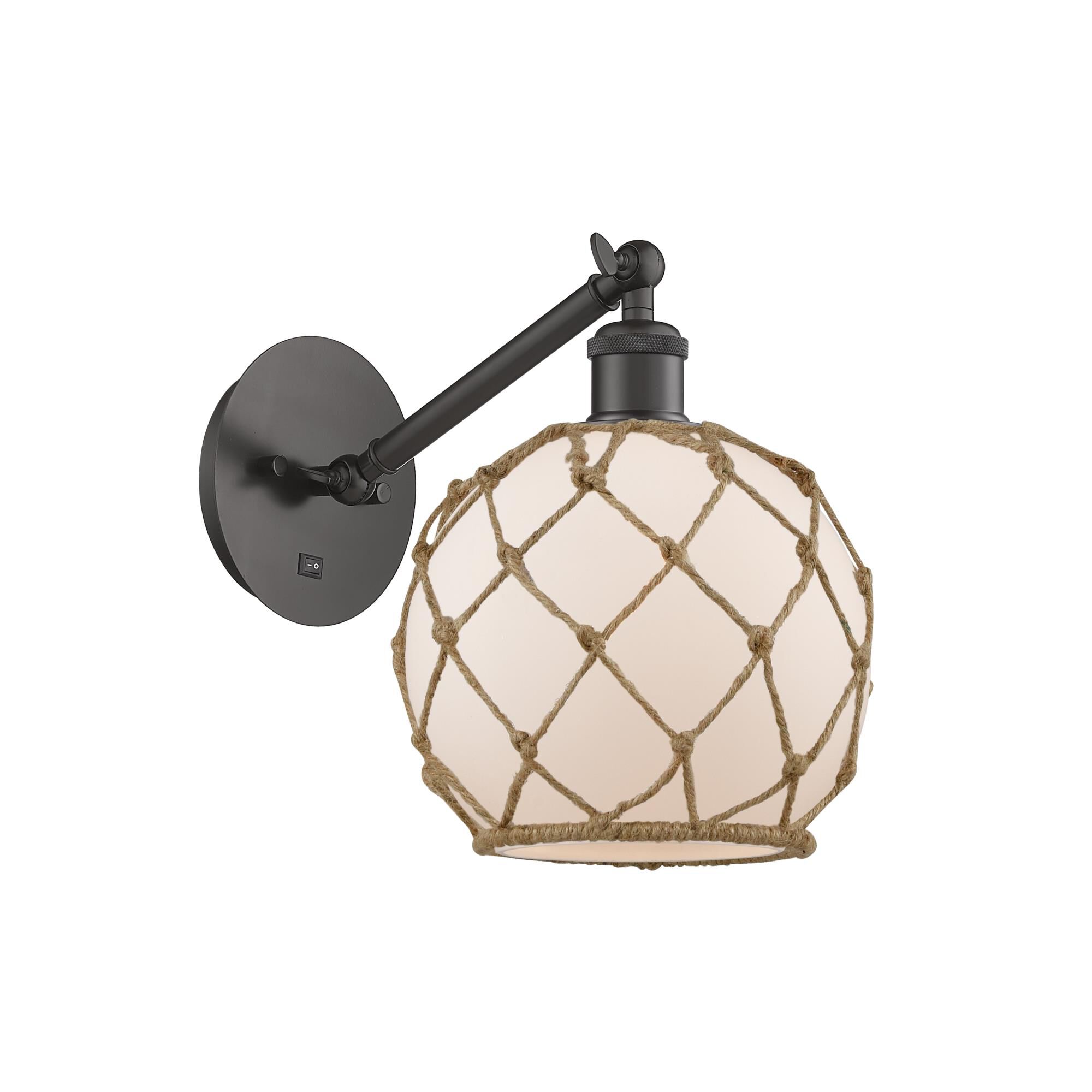 Bruno Marashlian Farmhouse Rope 14 Inch Wall Sconce by Innovations Lighting
