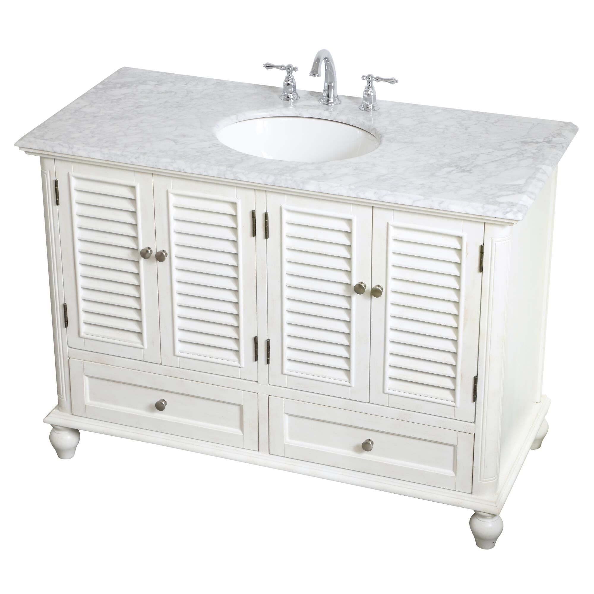 Shown in Antique White finish