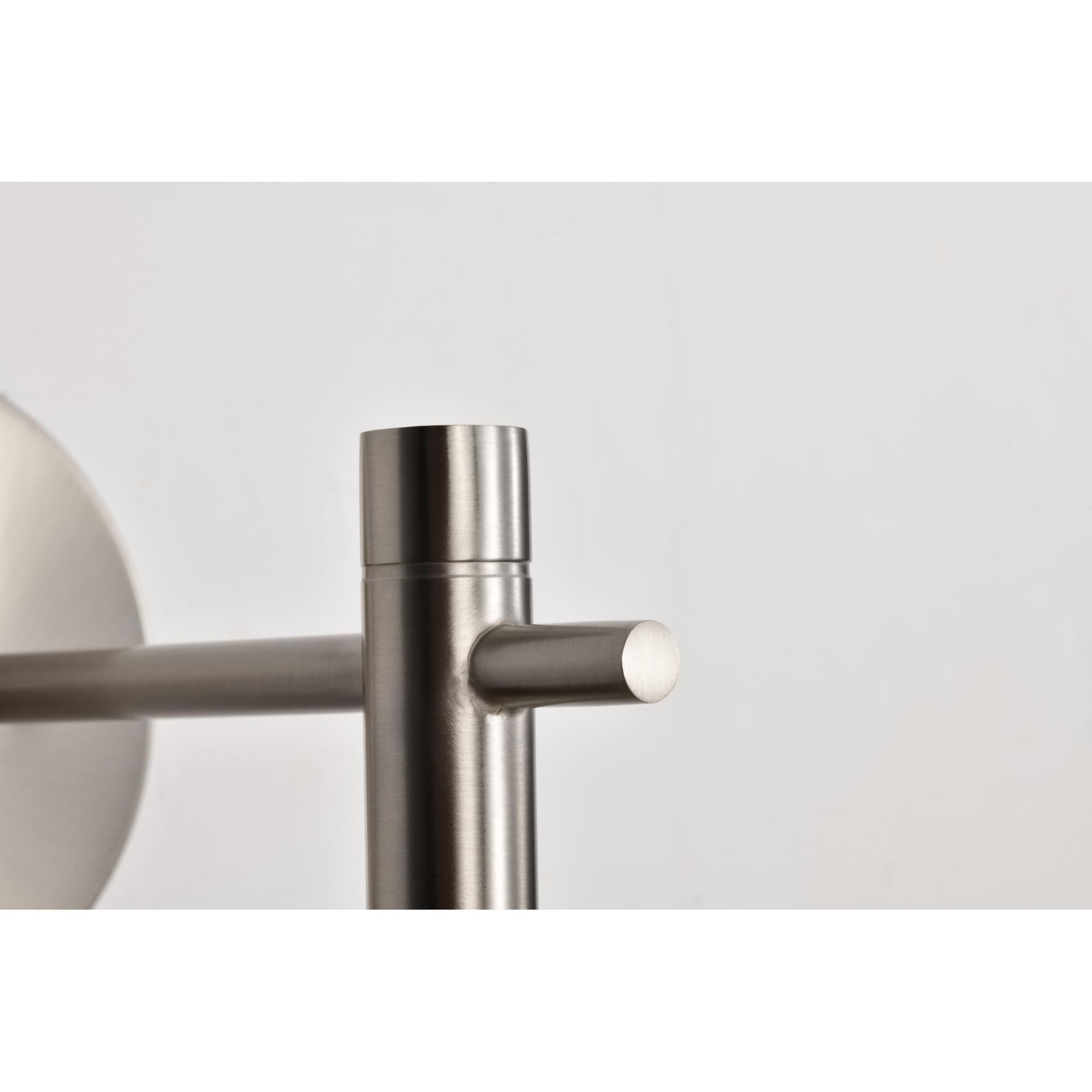 Shown in Brushed Nickel finish and Brushed Nickel shade