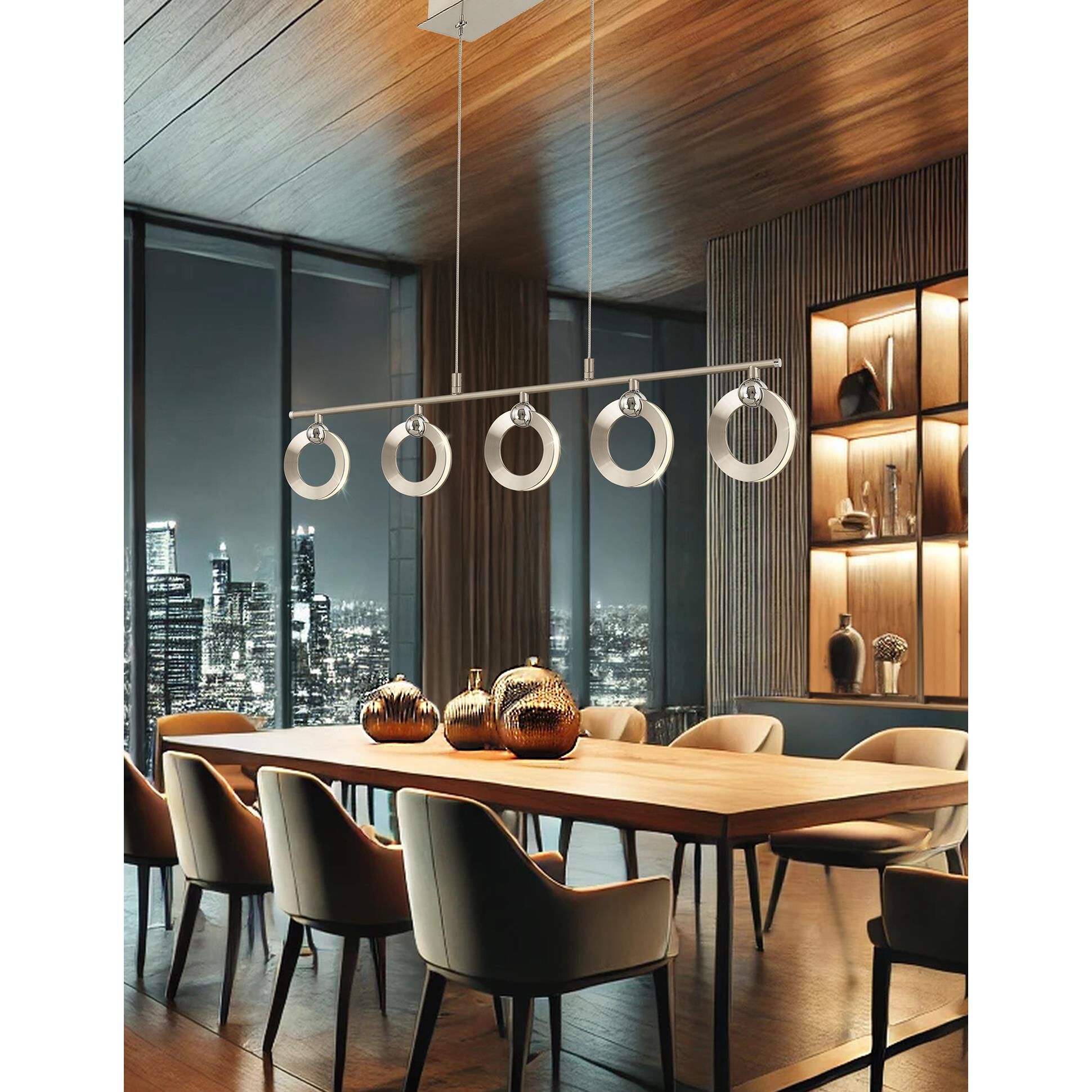 Hermosa 43 Inch 5 Light LED Linear Suspension Light by Justice Design Group