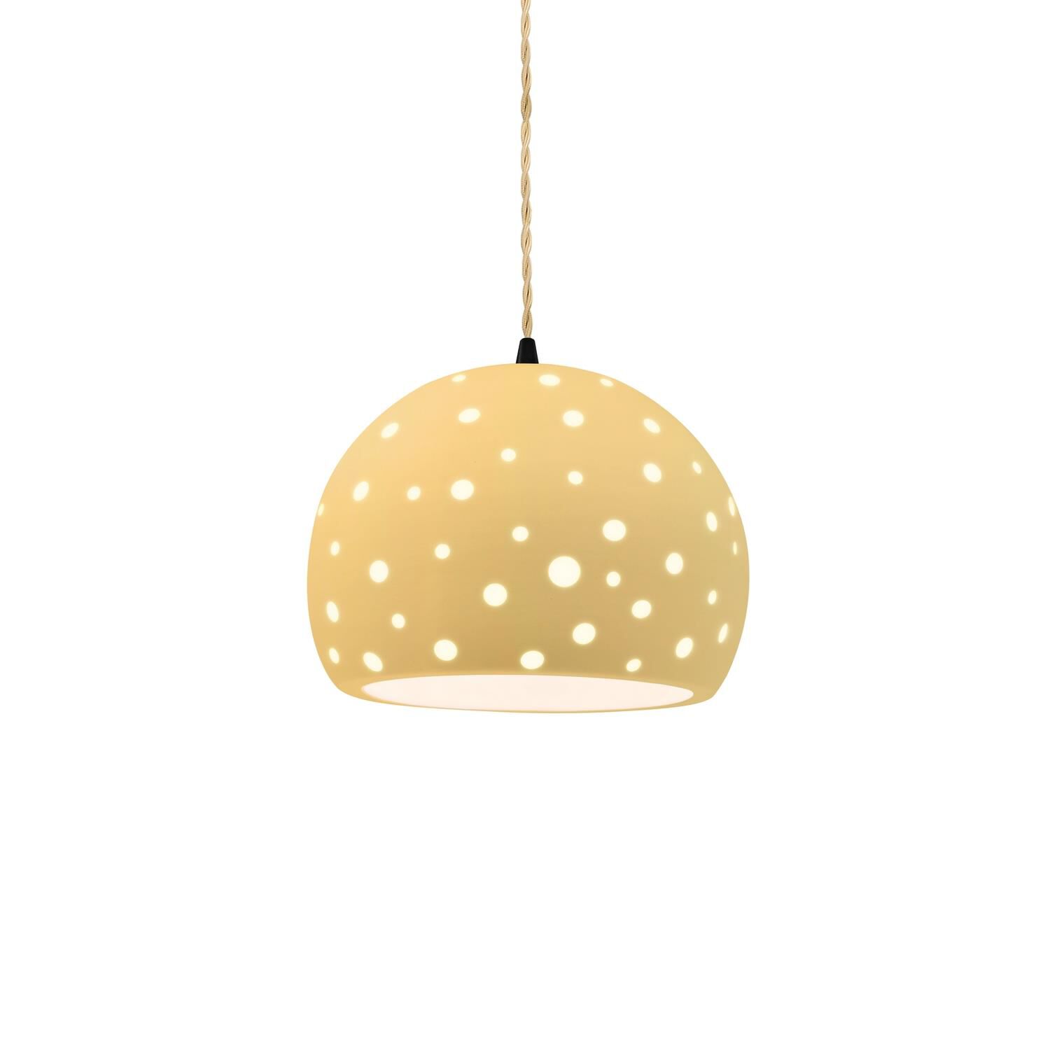 Perforated Globe 7 Inch Mini Pendant by Justice Design Group