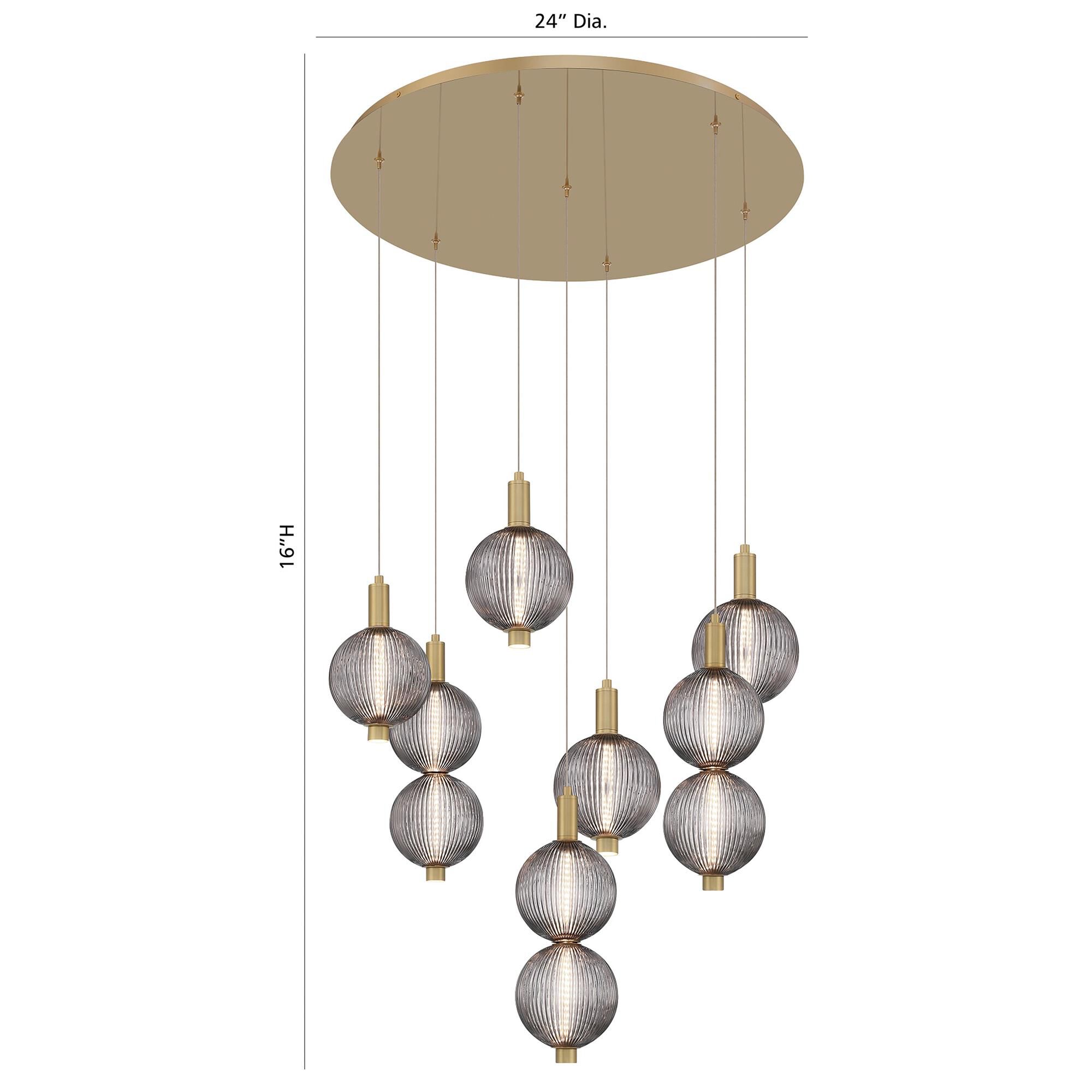 Palmas 30 Inch 7 Light Multi Light Pendant,