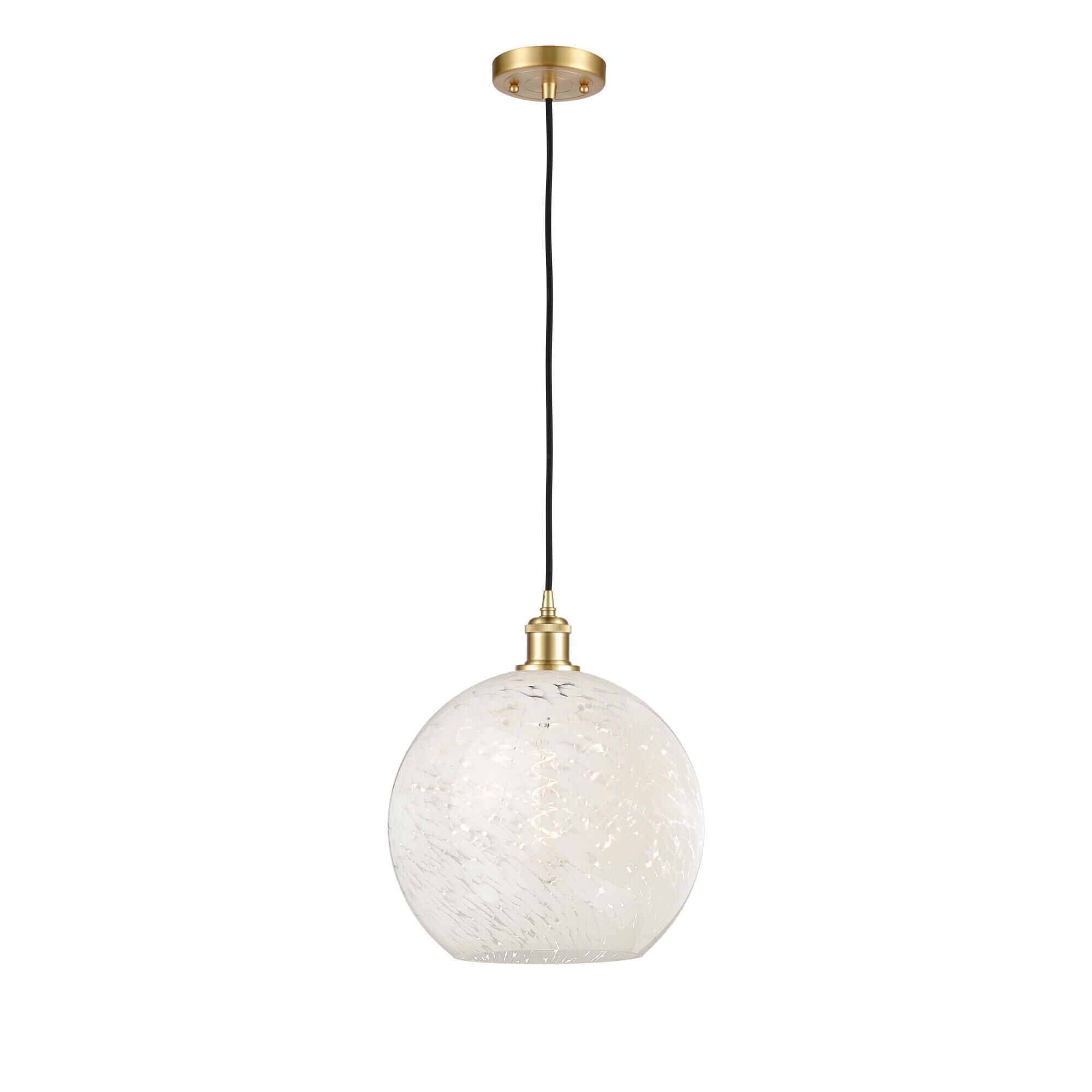 Bruno Marashlian White Mouchette 12 Inch Mini Pendant by Innovations Lighting