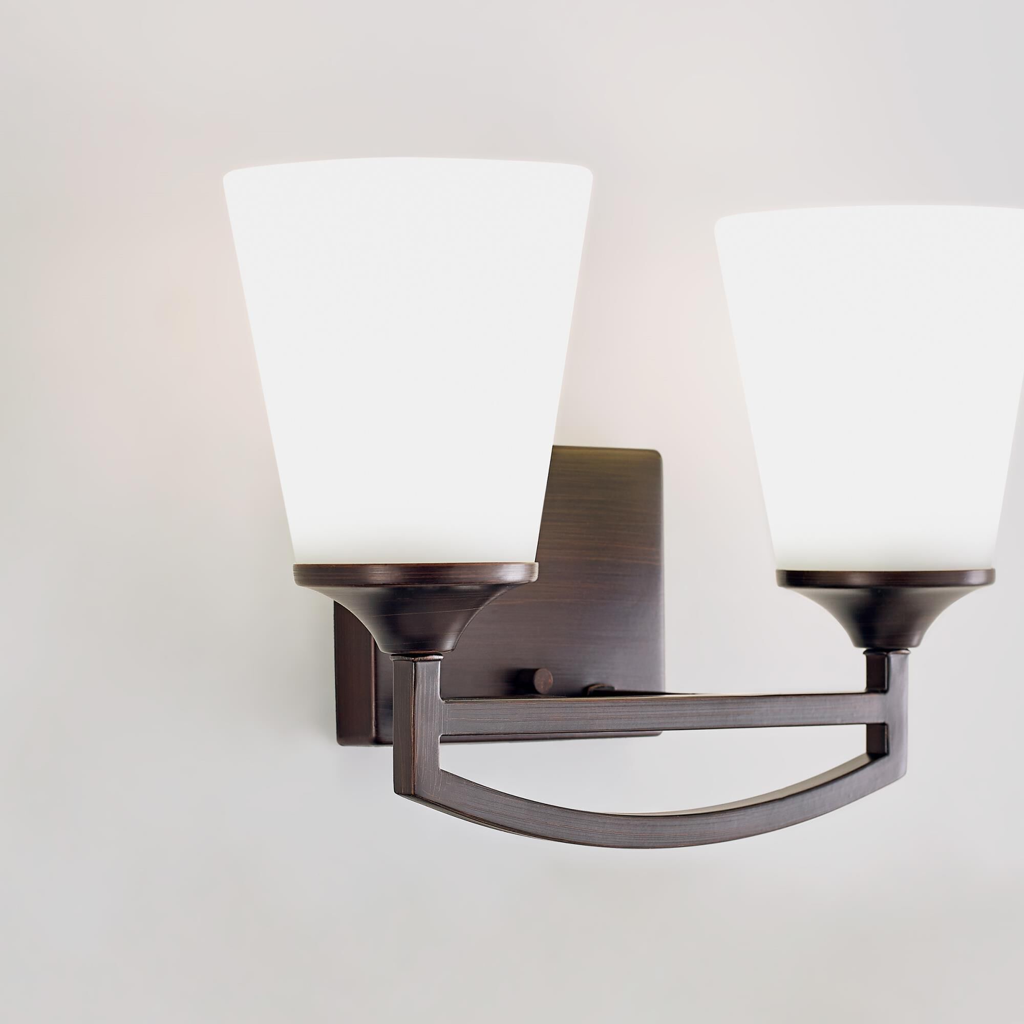 Shown in Bronze finish and Satin Etched  Shades glass