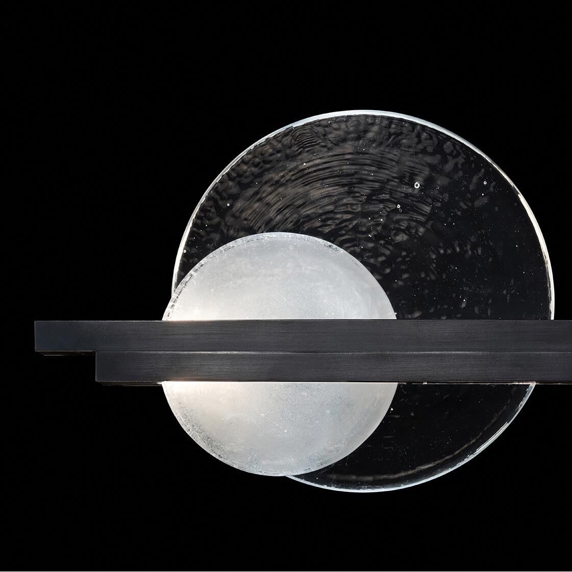 Shown in Black finish and Clear and White glass