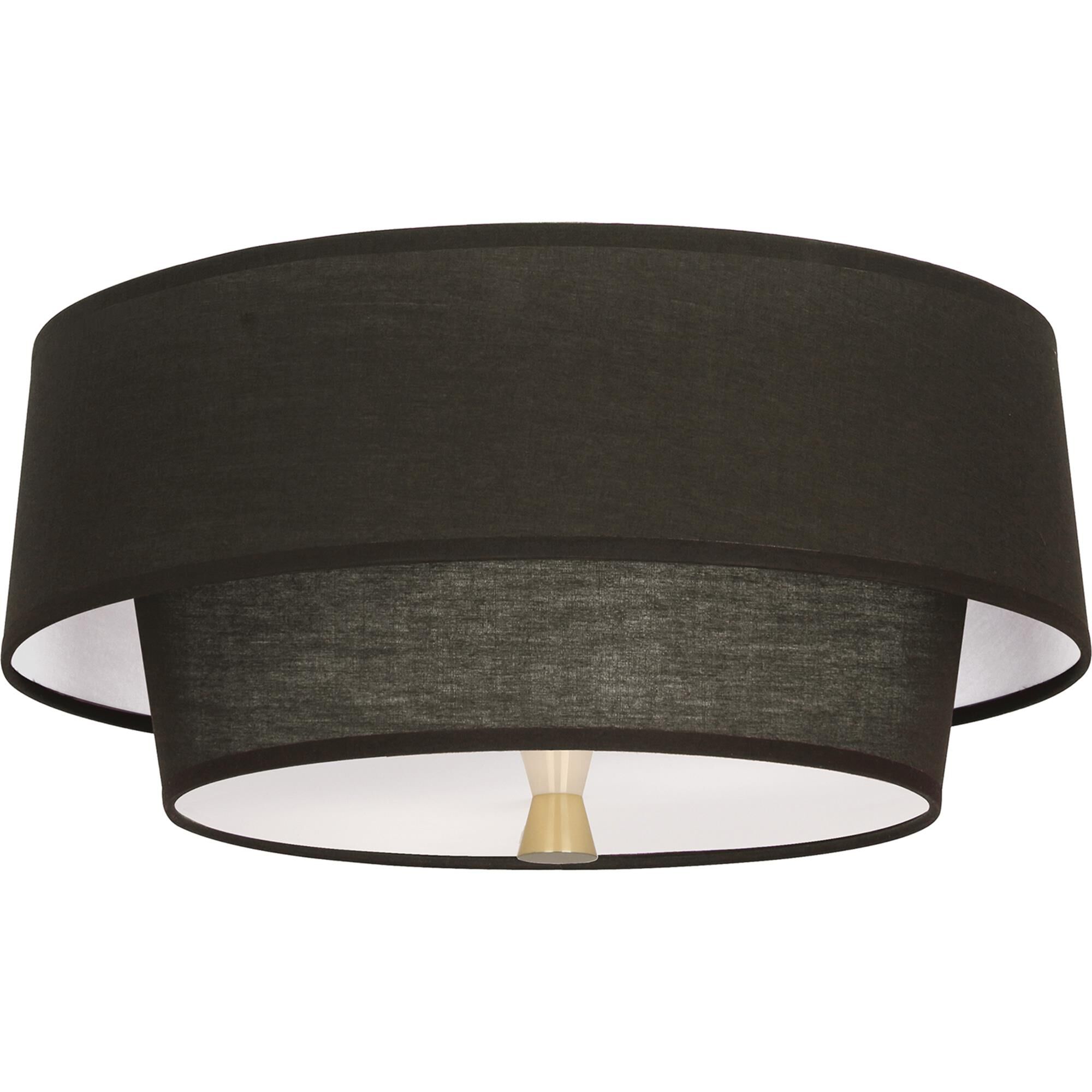 Shown in Modern Brass finish and Raven Black shade