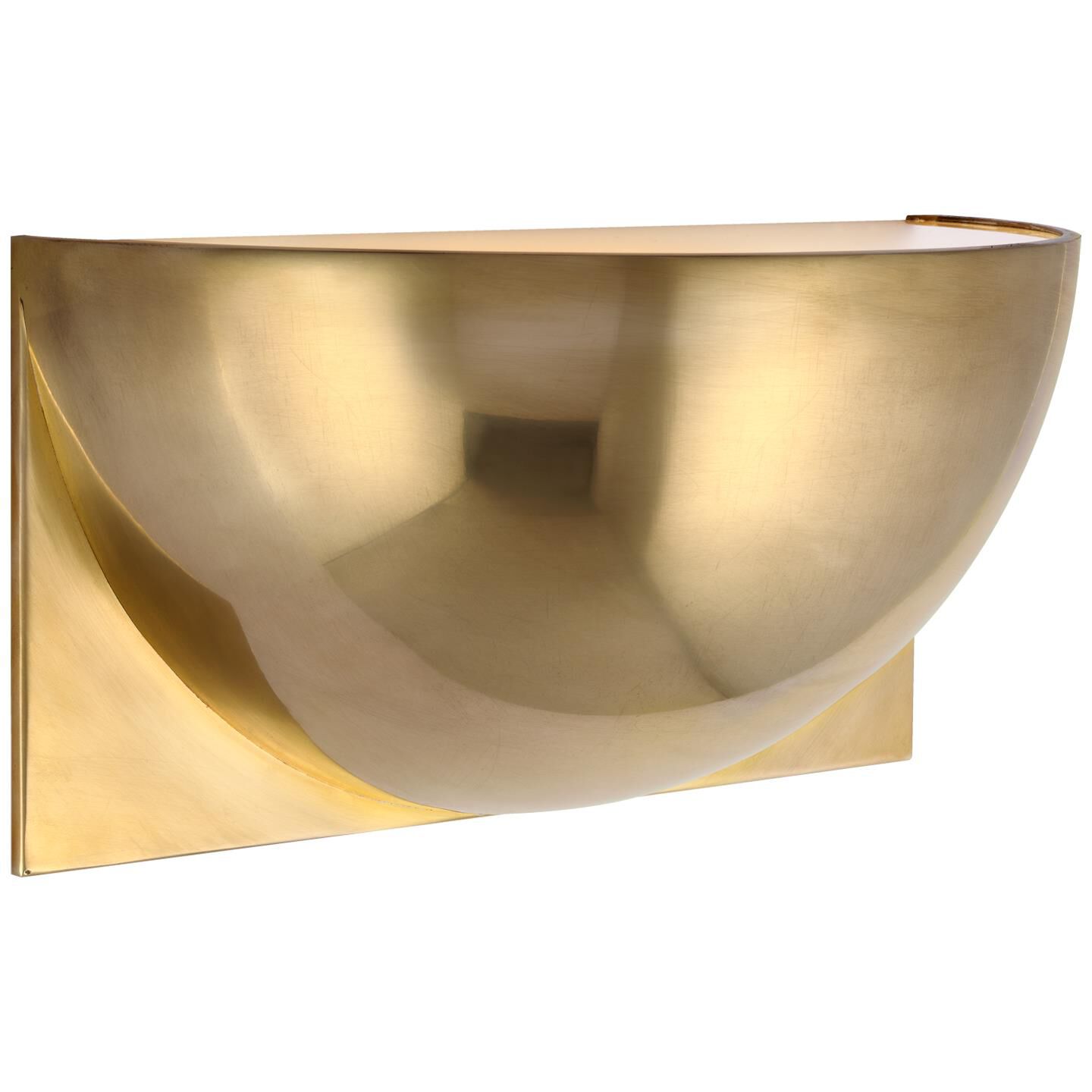 Shown in Natural Brass finish and Frosted glass