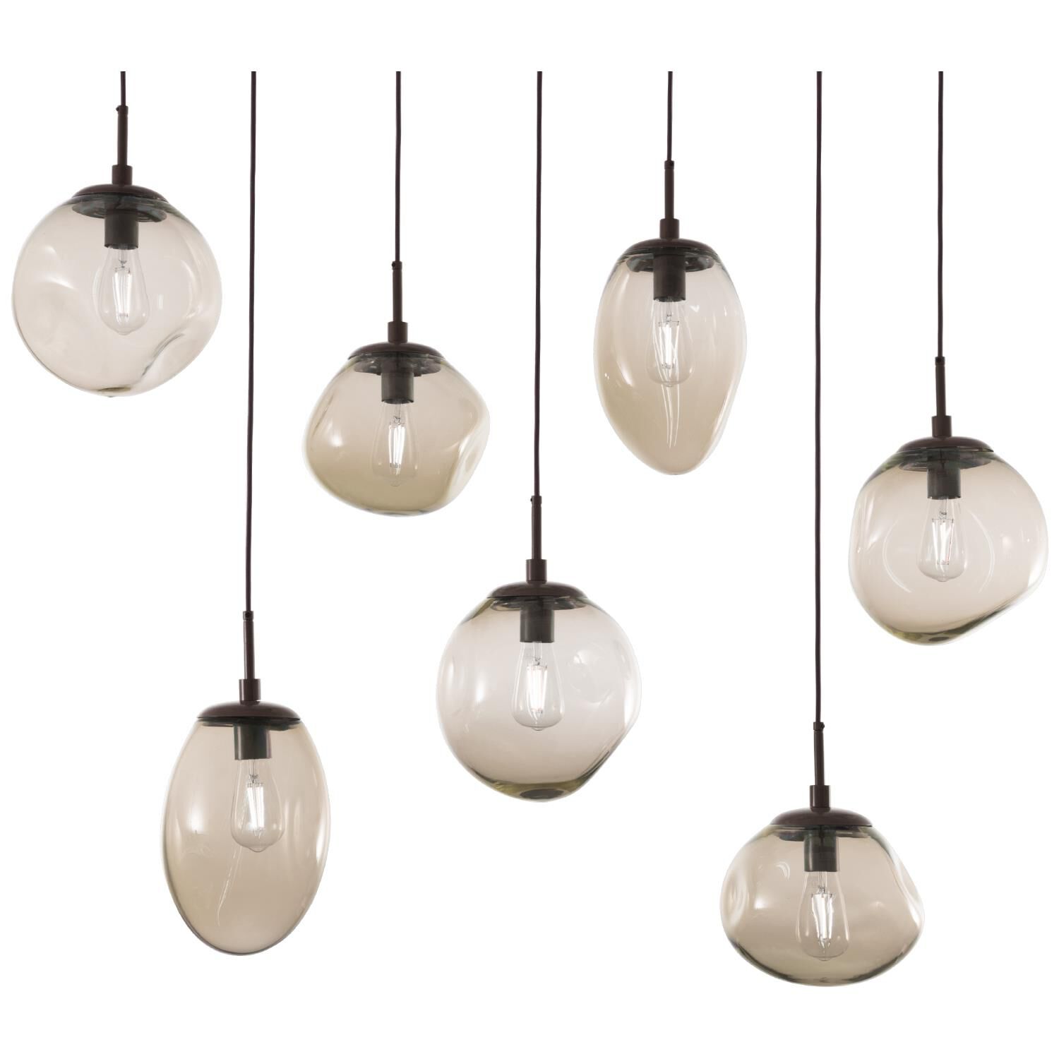 Shown in Flat Bronze finish and Blown Bronze glass