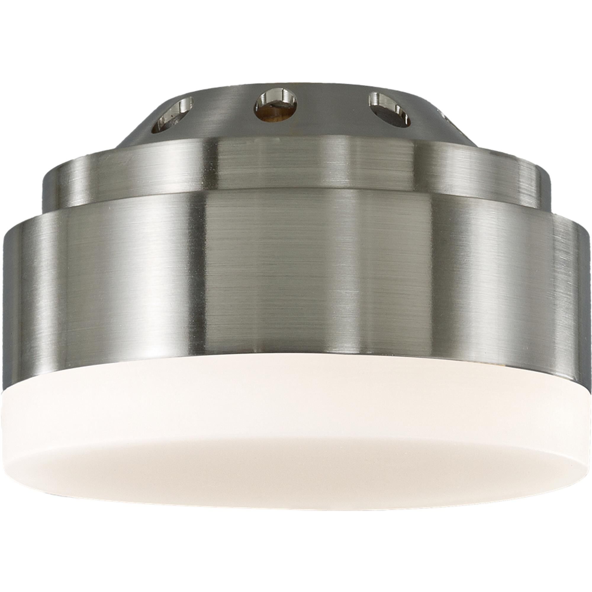 Shown in Brushed Steel finish and Frosted Acrylic glass