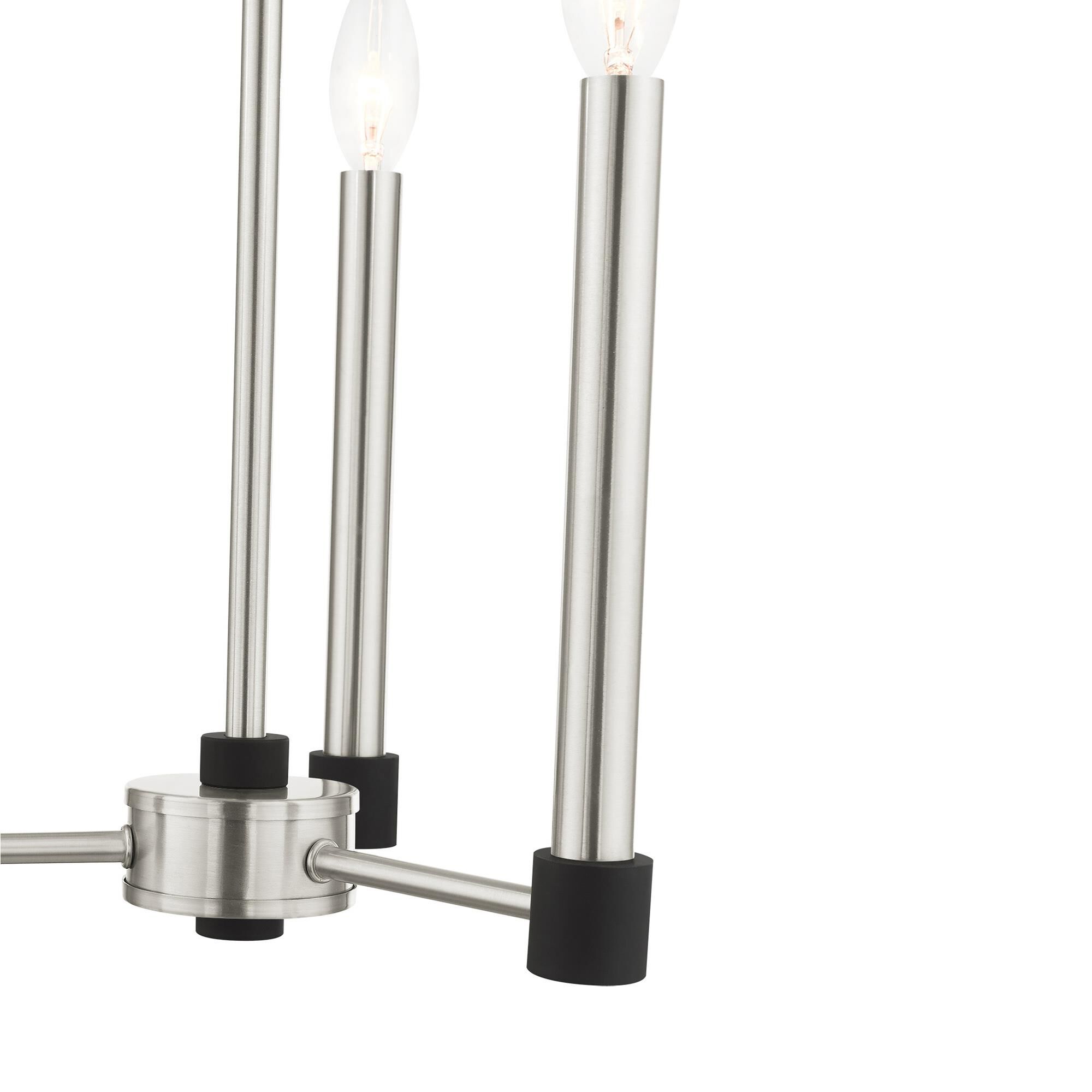 Shown in Brushed Nickel With Satin Brass Accents finish