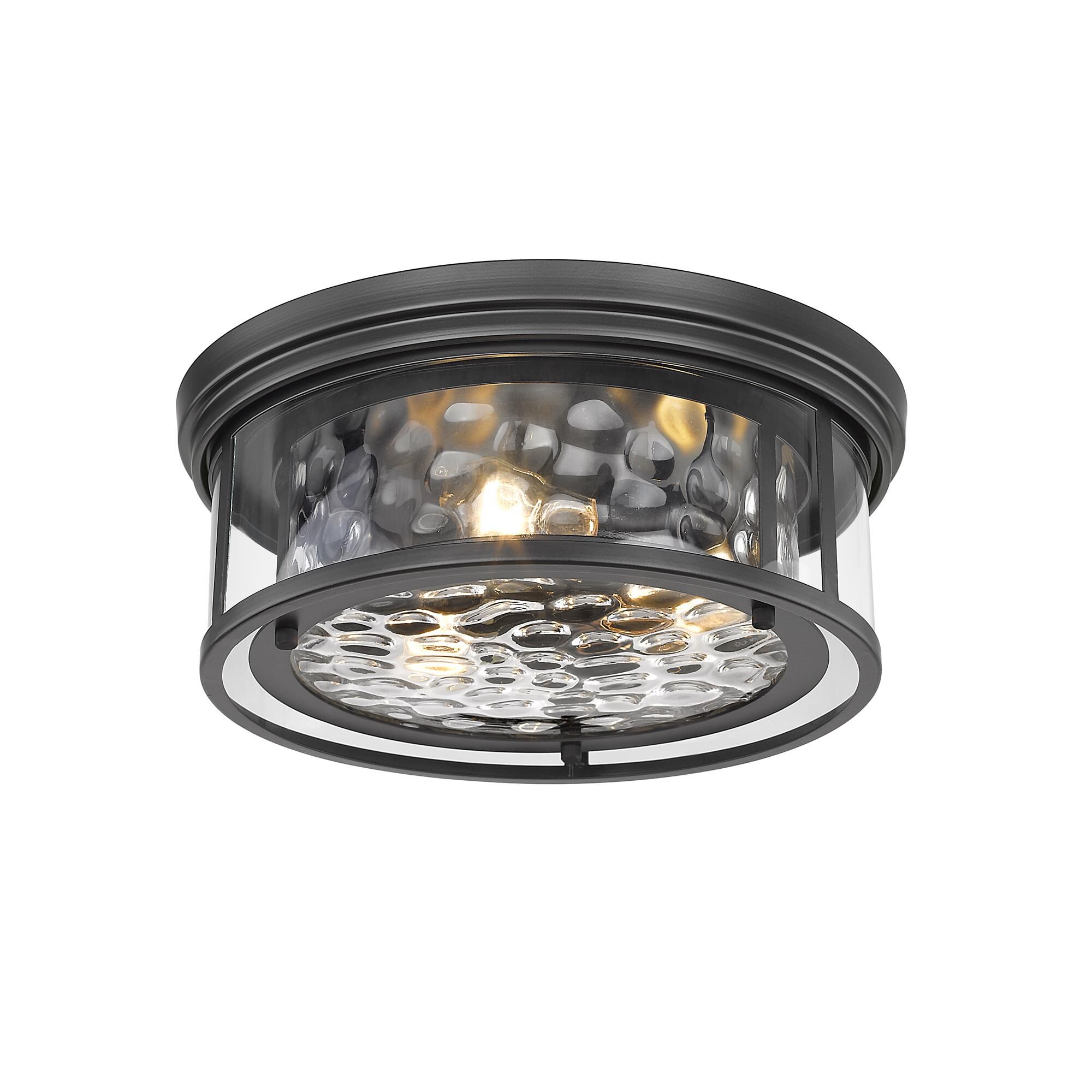 Shown in Matte Black finish and Glass shade