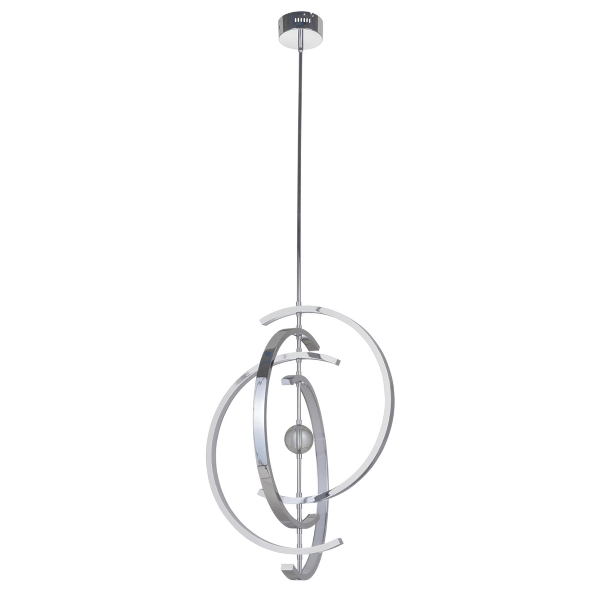 Shown in Chrome finish and Yes glass and Yes shade