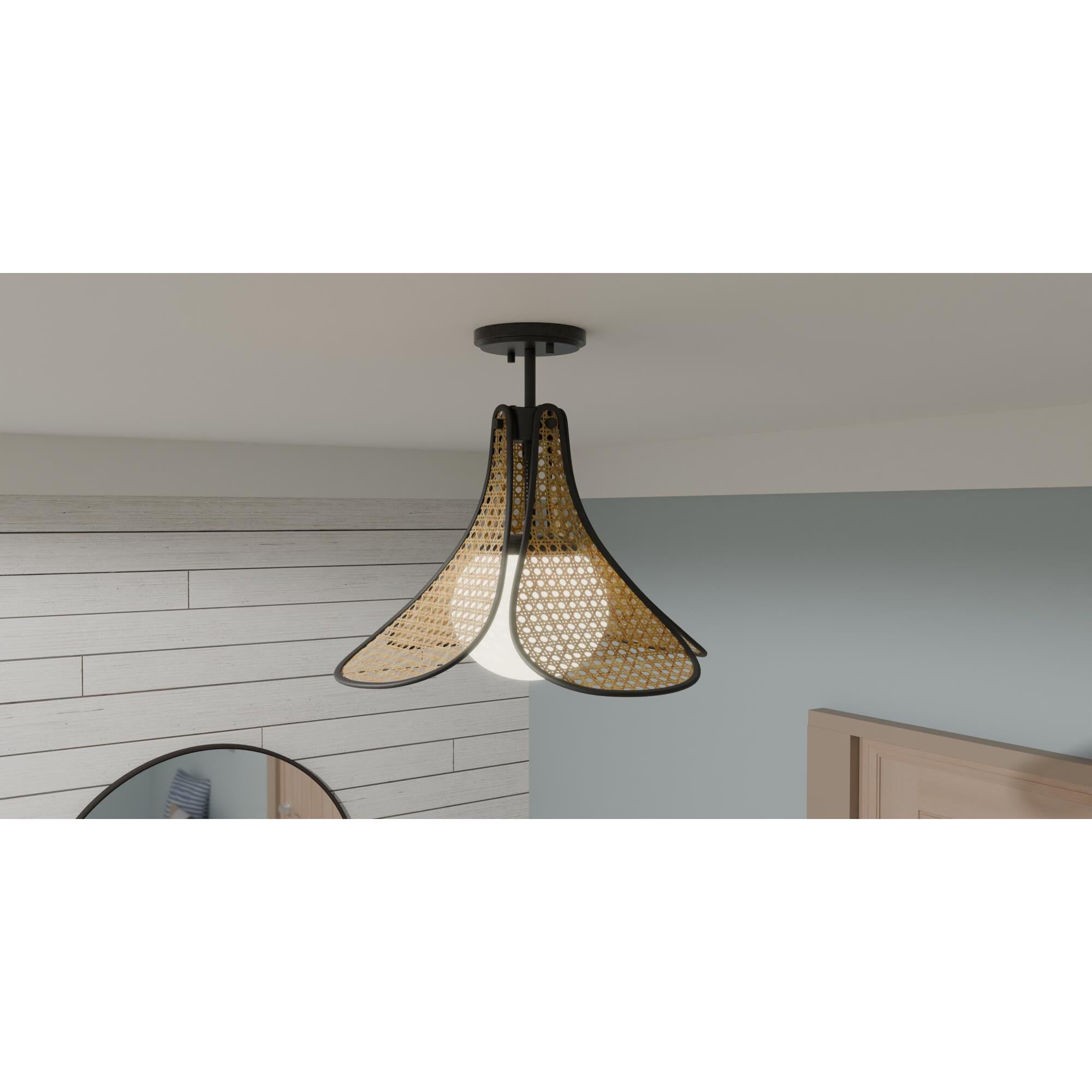 18 Inch 1 Light Semi Flush Mount by Quoizel